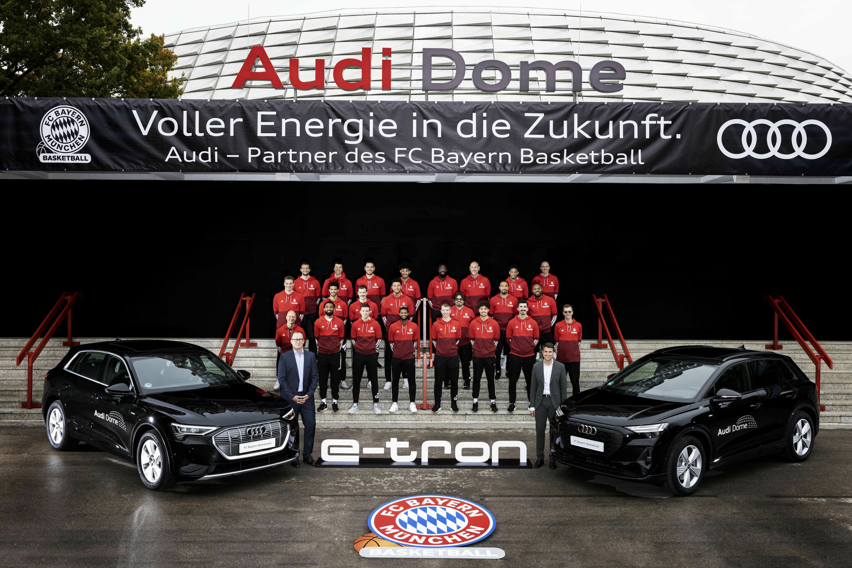 Audi is electrifying the basketball professionals from FC Bayern