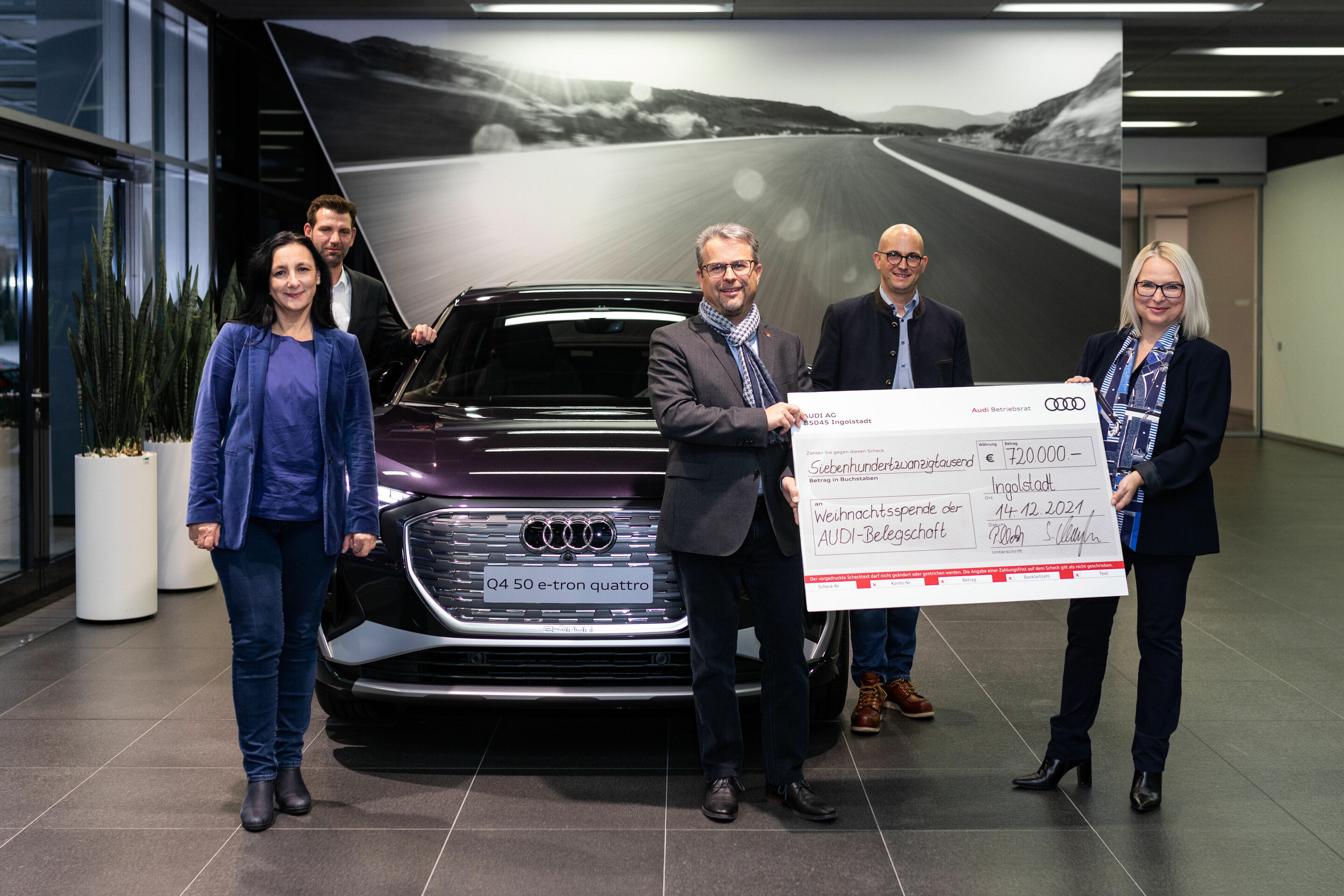 Weihnachtsspende: Audi-Belegschaft spendet 720.000 Euro für regionale Organisationen