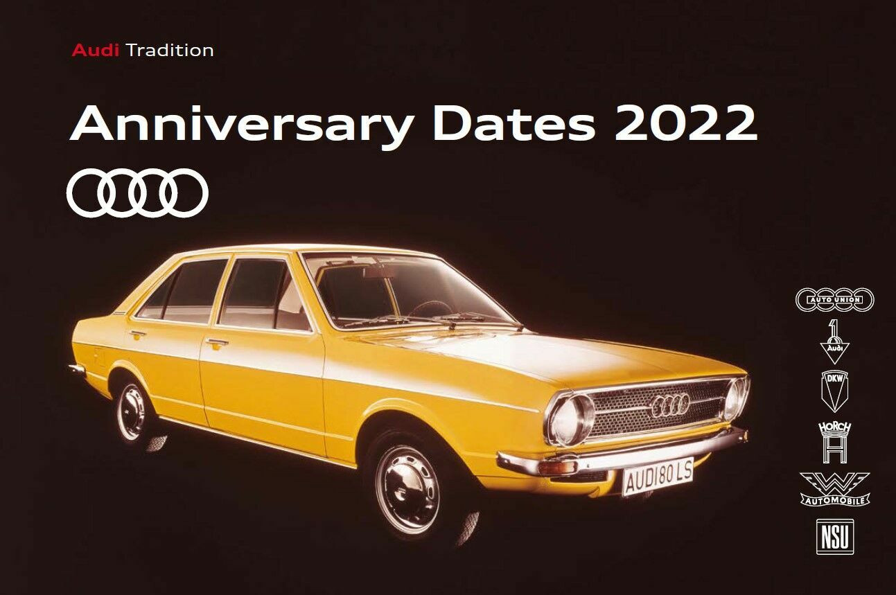 “Audi Anniversary Dates 2022” is now available for download as a digital booklet