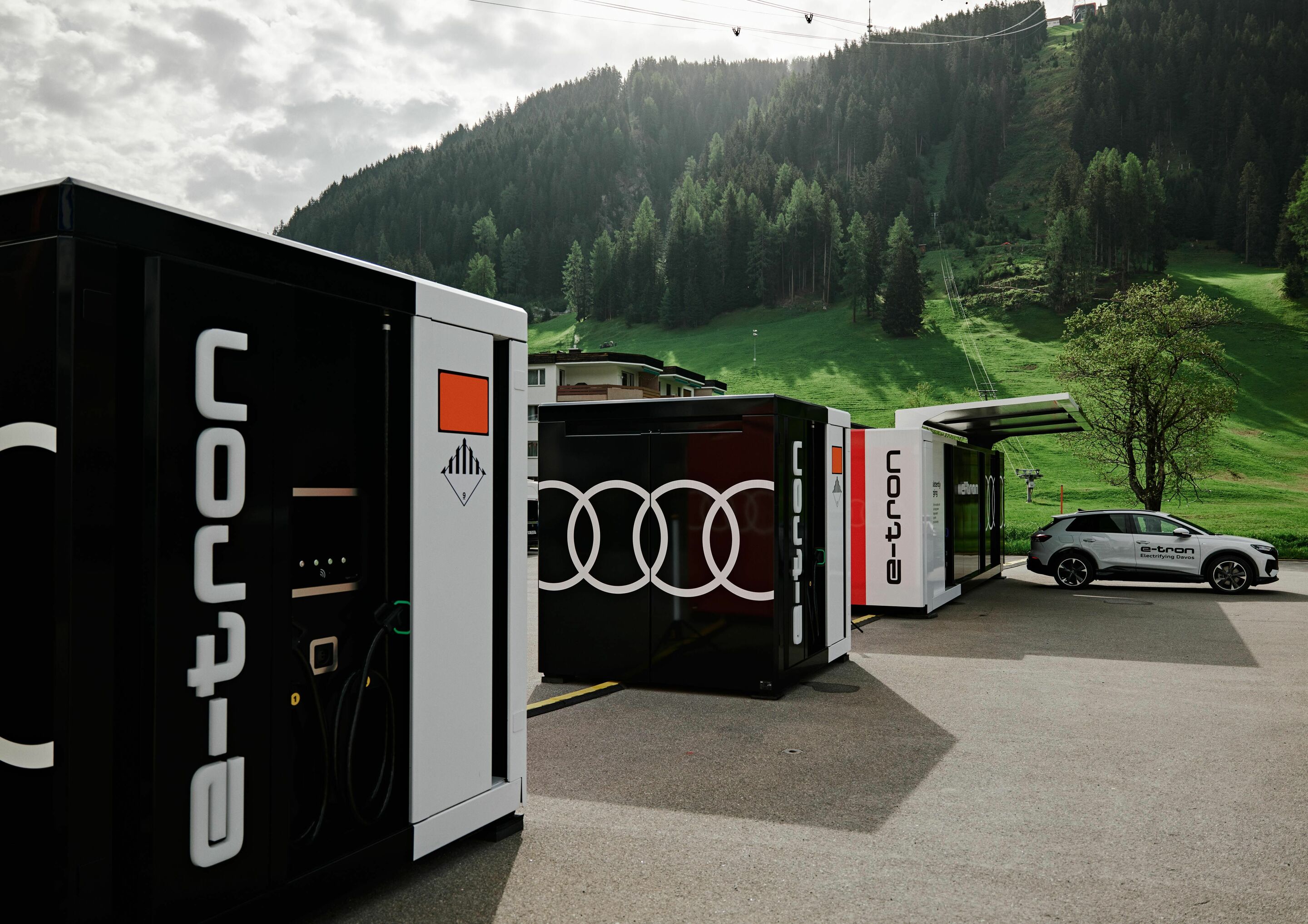Weltwirtschaftsforum in Davos: nachhaltige Mobilität vor malerischer Bergkulisse