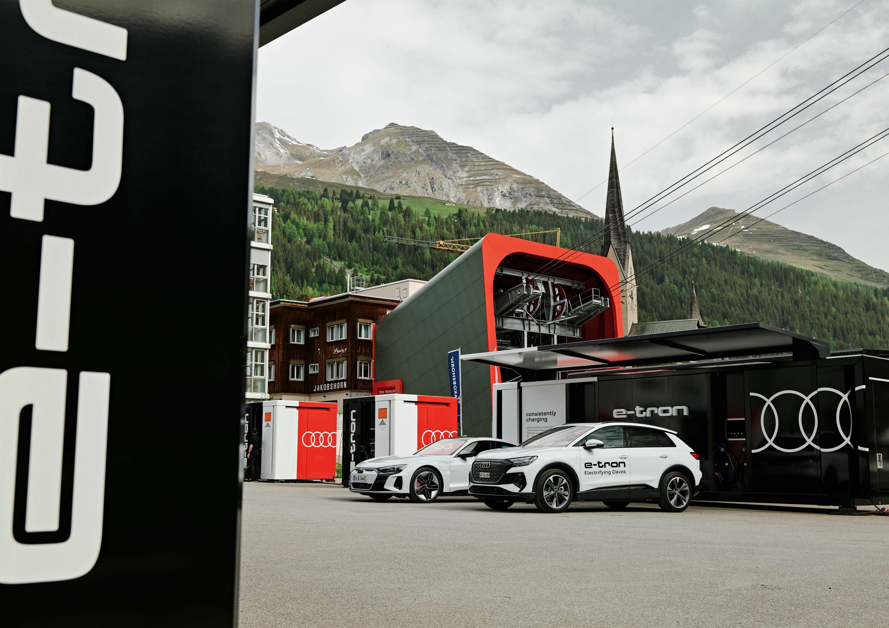 Weltwirtschaftsforum in Davos: nachhaltige Mobilität vor malerischer Bergkulisse