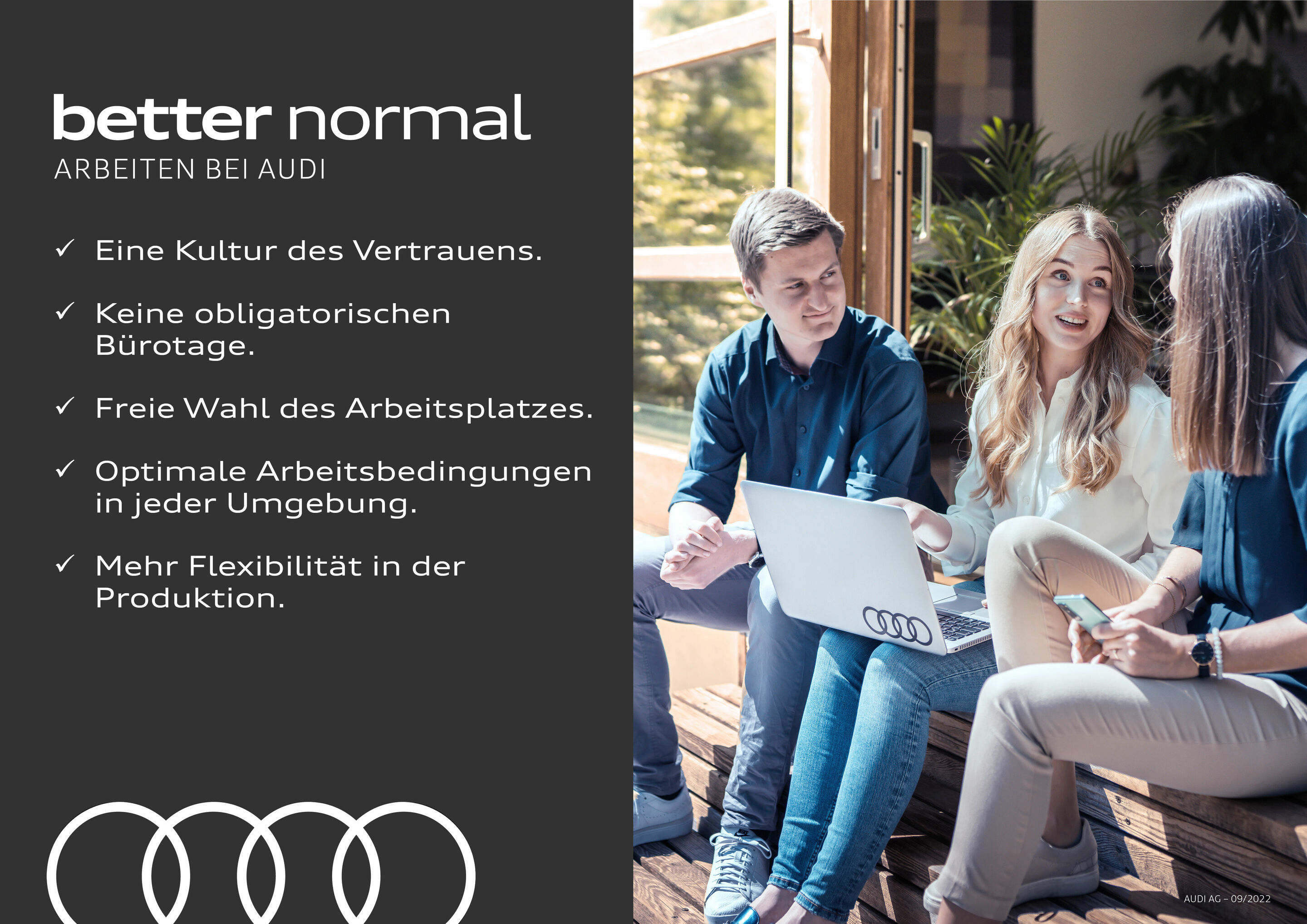 Audi hebt mit neuer Betriebsvereinbarung die hybride Arbeitswelt auf das nächste Level