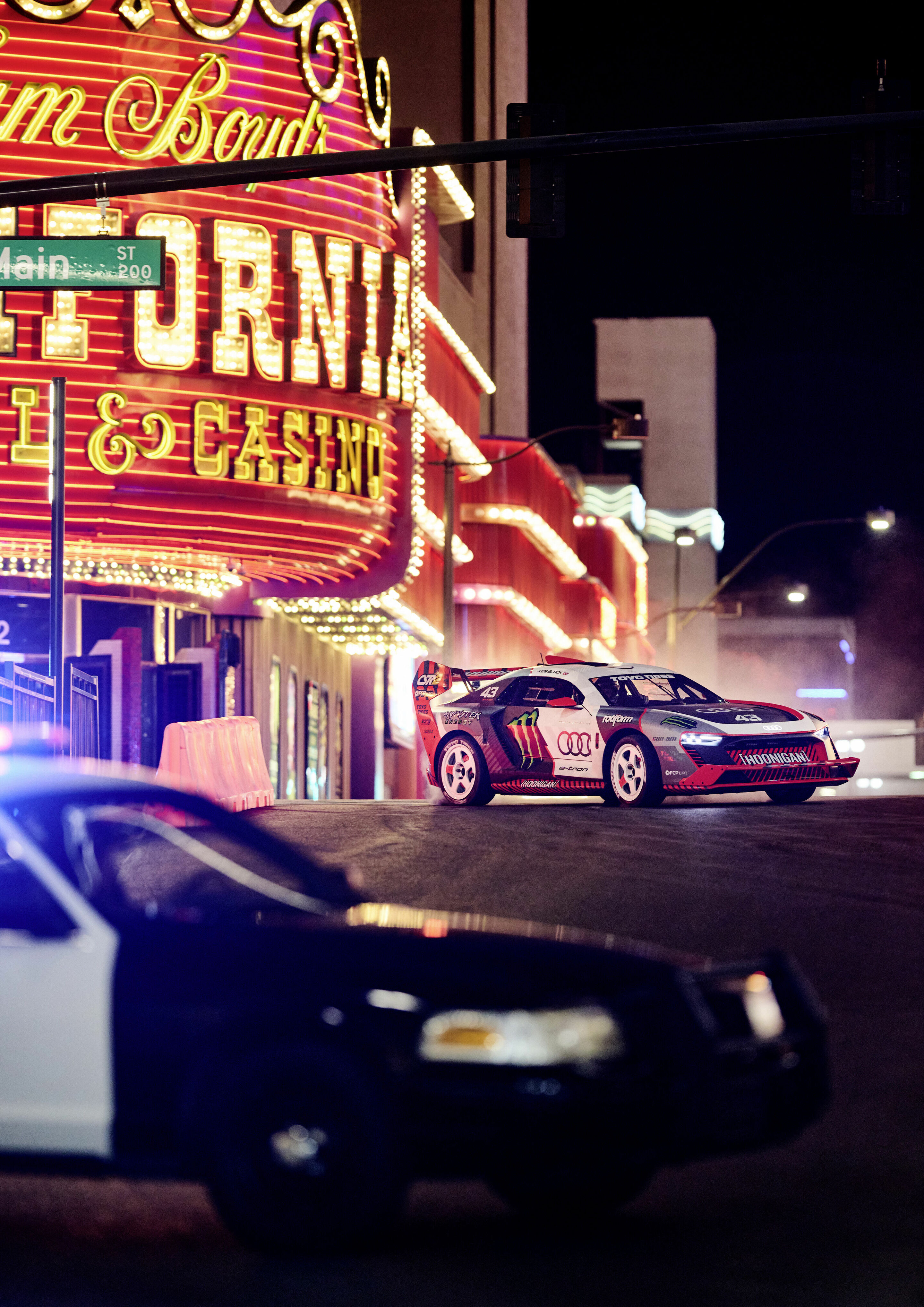 Ken Block and the Audi S1 Hoonitron electrify Las Vegas