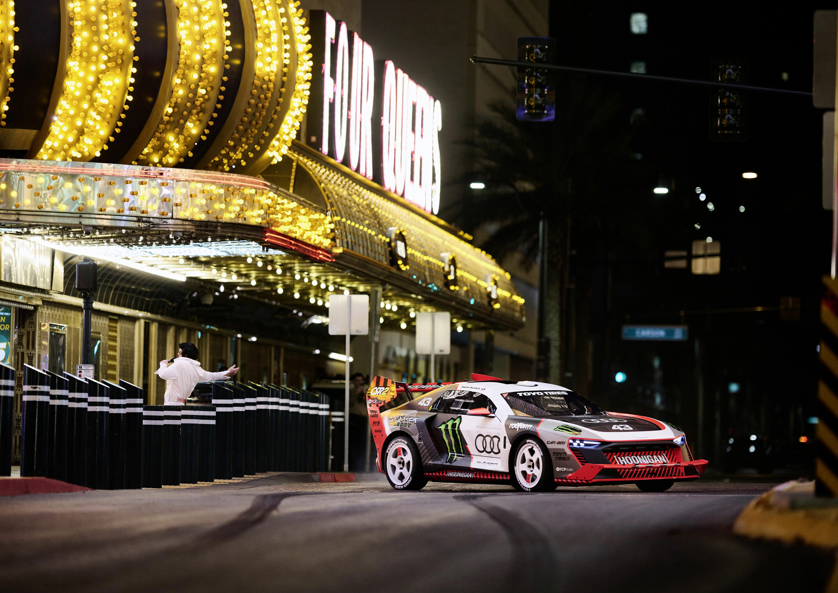 Ken Block and the Audi S1 Hoonitron electrify Las Vegas