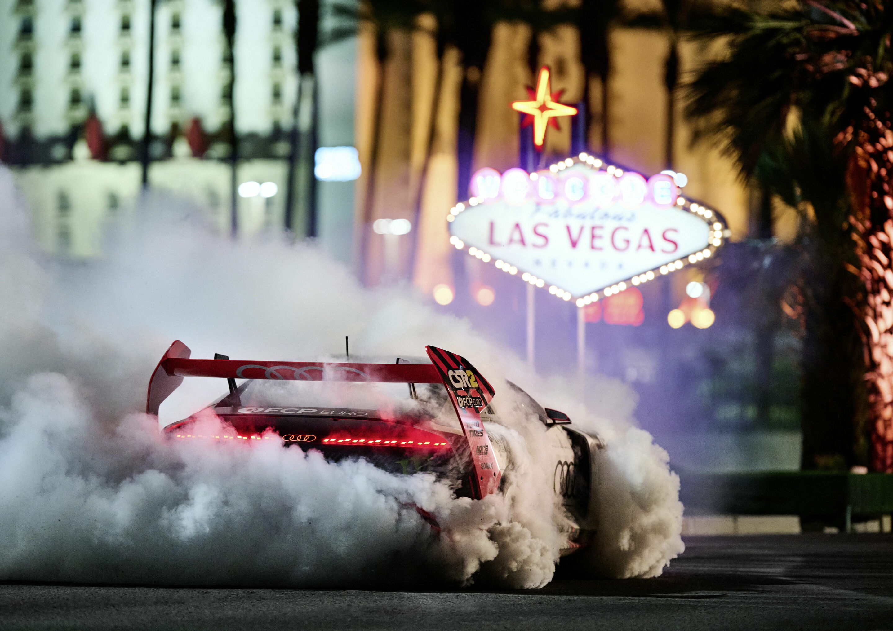 Ken Block and the Audi S1 Hoonitron electrify Las Vegas
