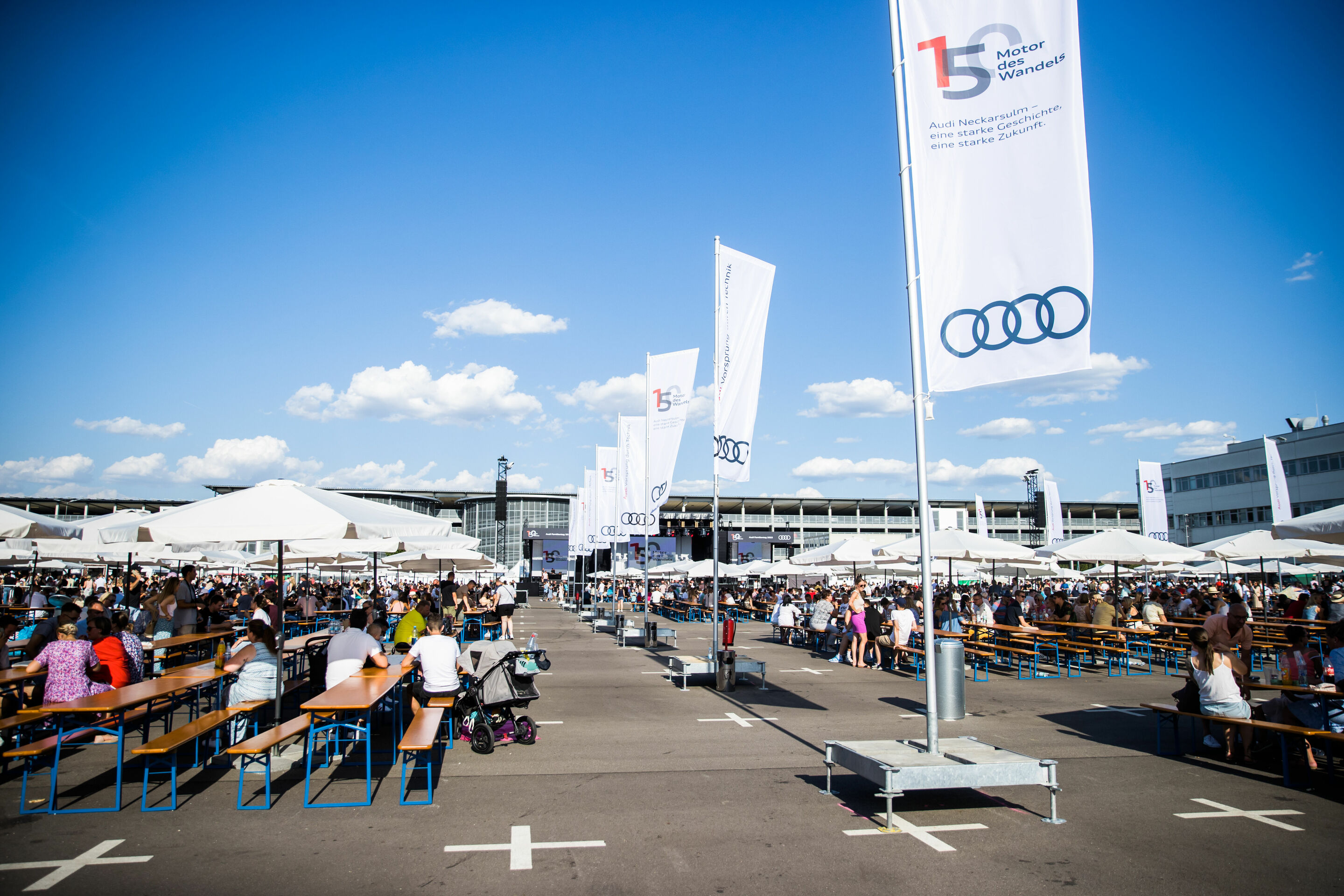 Familientag: Audi Neckarsulm feiert „150 Jahre Motor des Wandels“