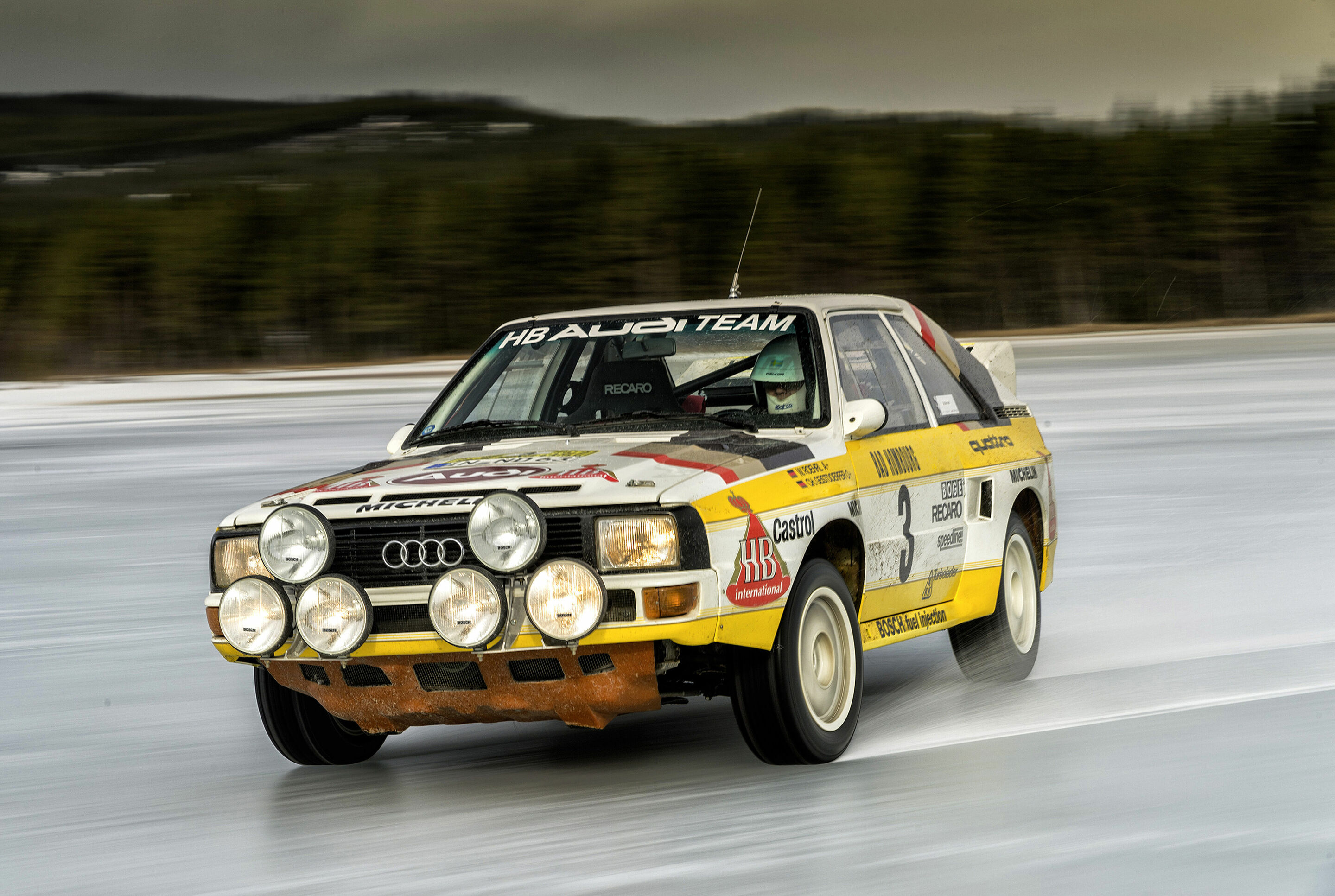 Stig Blomqvist, Rallye-world champion 1984, in Sport quattro Rallye