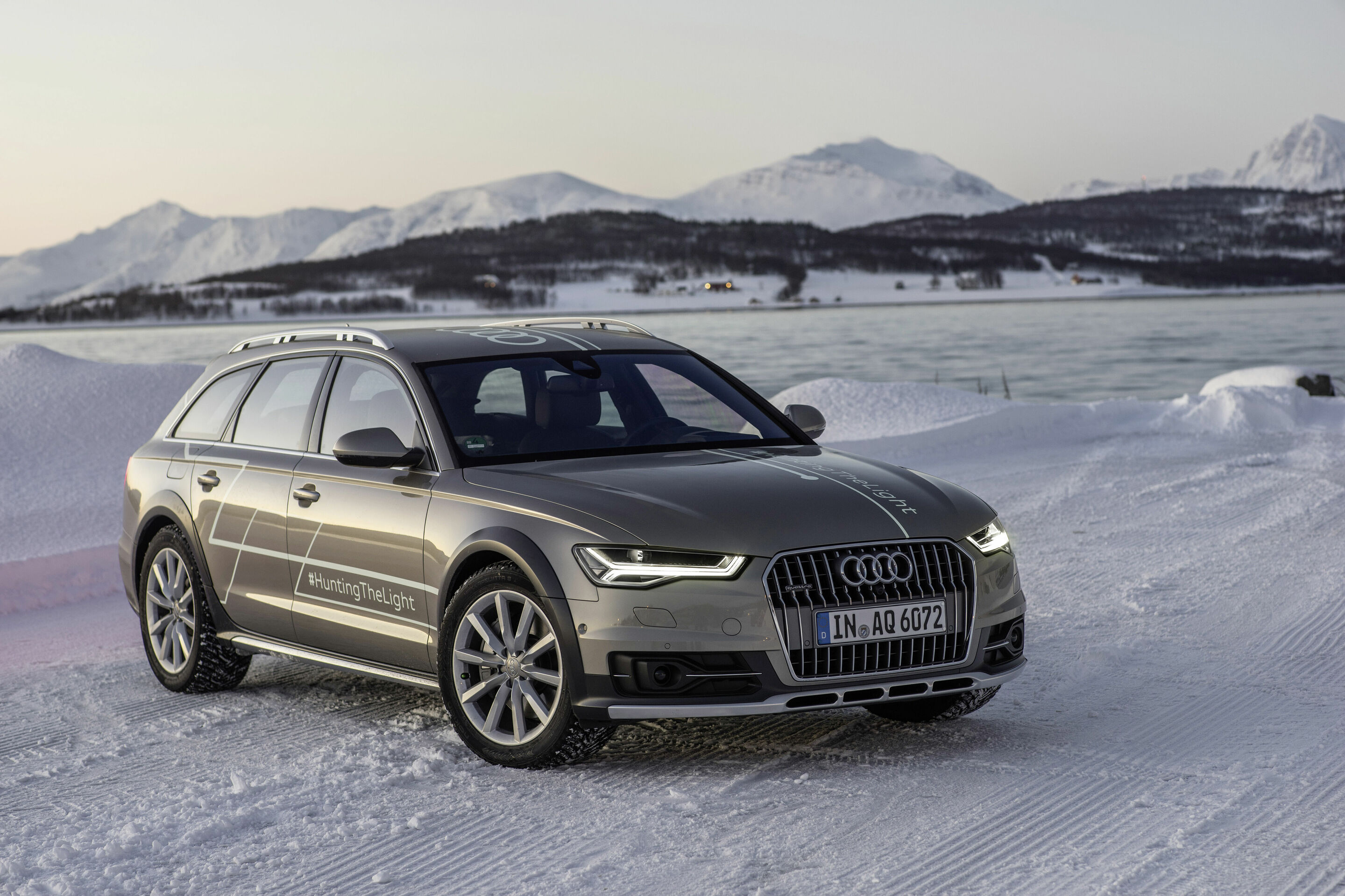 #HuntingTheLight with Matrix LED technology in the Audi A6 allroad quattro in Northern Norway.
