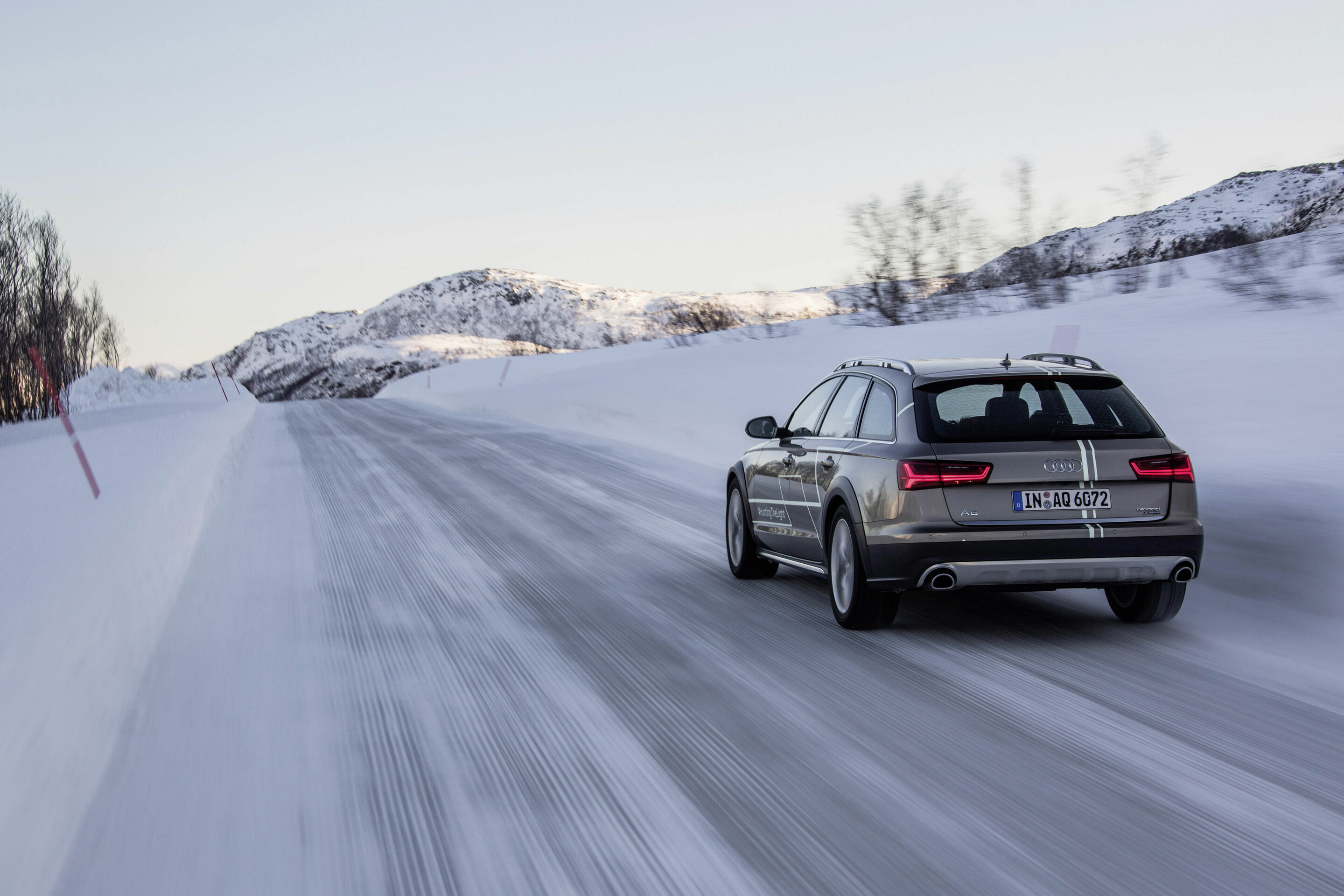 #HuntingTheLight with Matrix LED technology in the Audi A6 allroad quattro in Northern Norway.