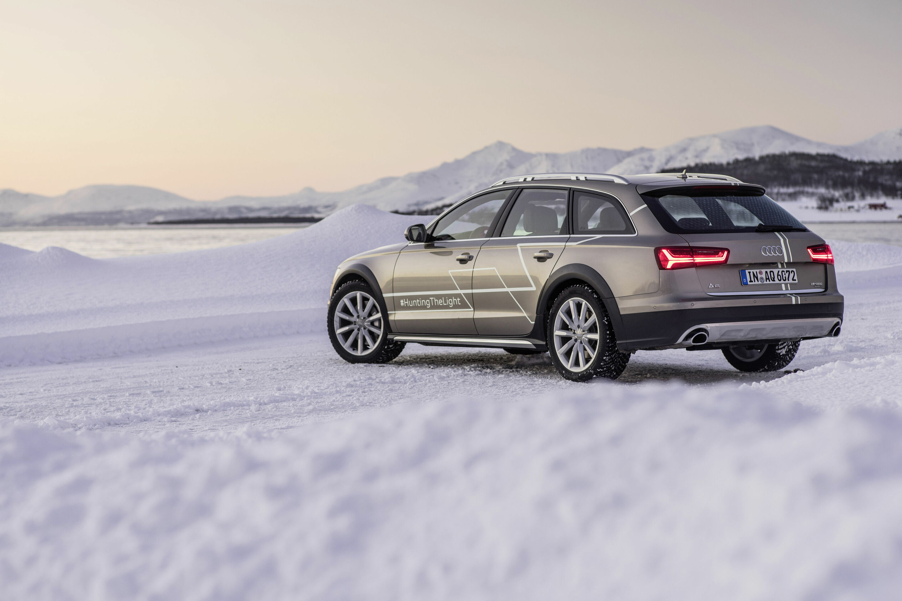 #HuntingTheLight with Matrix LED technology in the Audi A6 allroad quattro in Northern Norway.