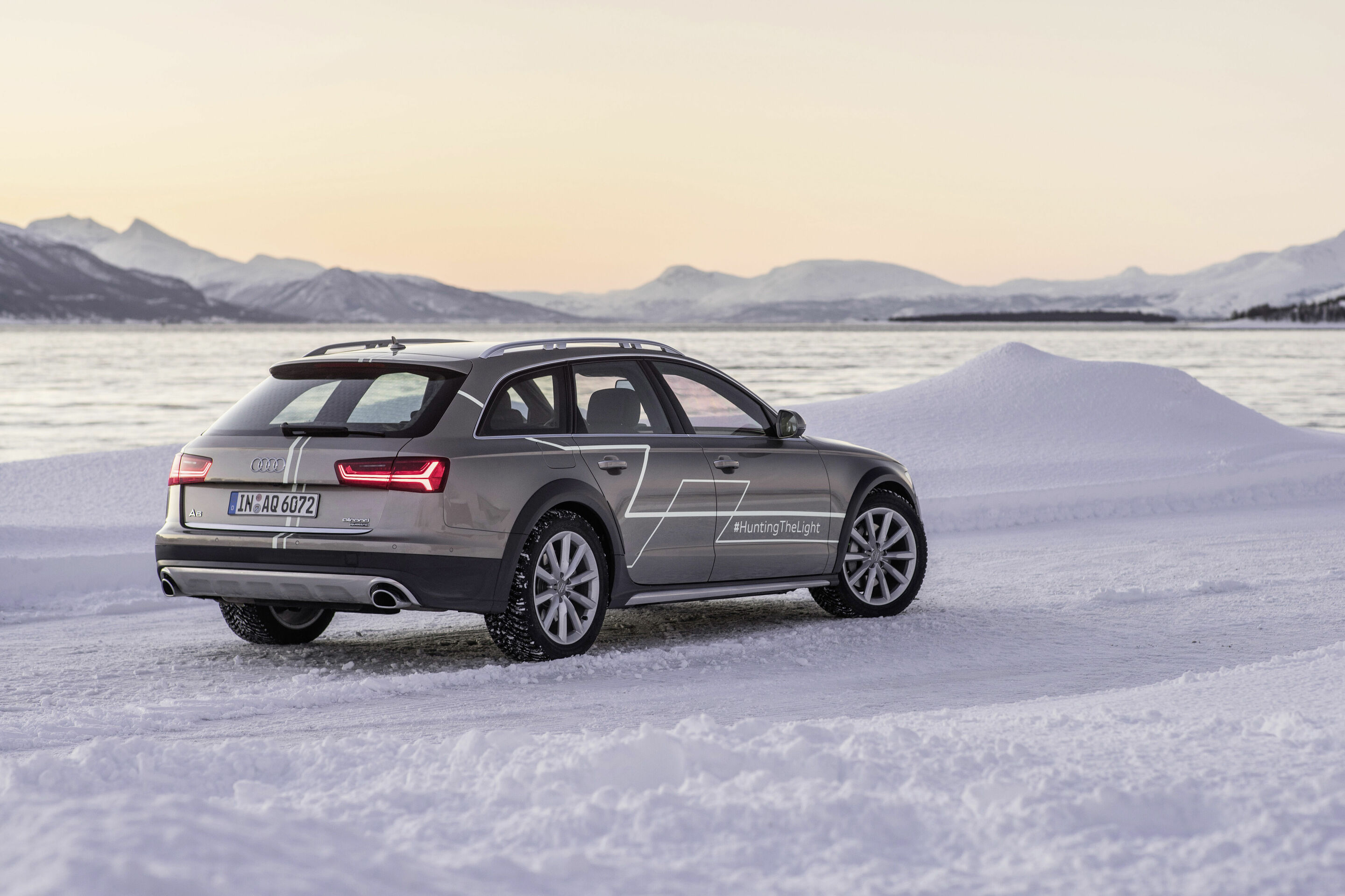#HuntingTheLight with Matrix LED technology in the Audi A6 allroad quattro in Northern Norway.