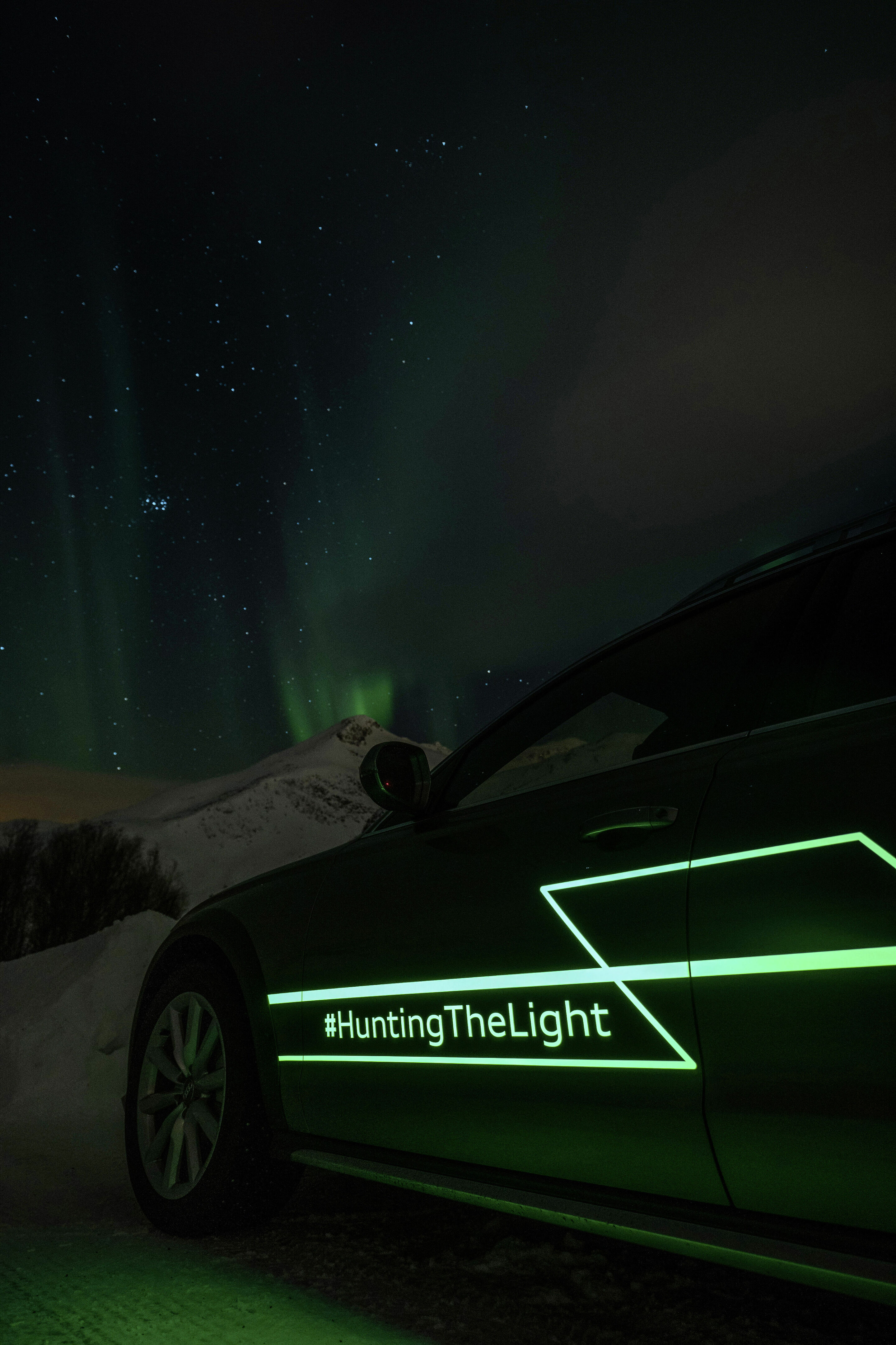 #HuntingTheLight with Matrix LED technology in the Audi A6 allroad quattro in Northern Norway.