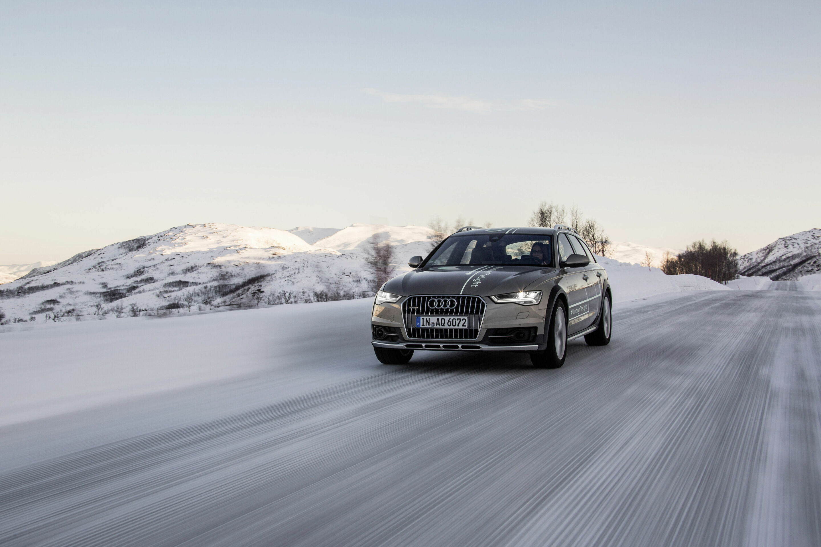 #HuntingTheLight with Matrix LED technology in the Audi A6 allroad quattro in Northern Norway.