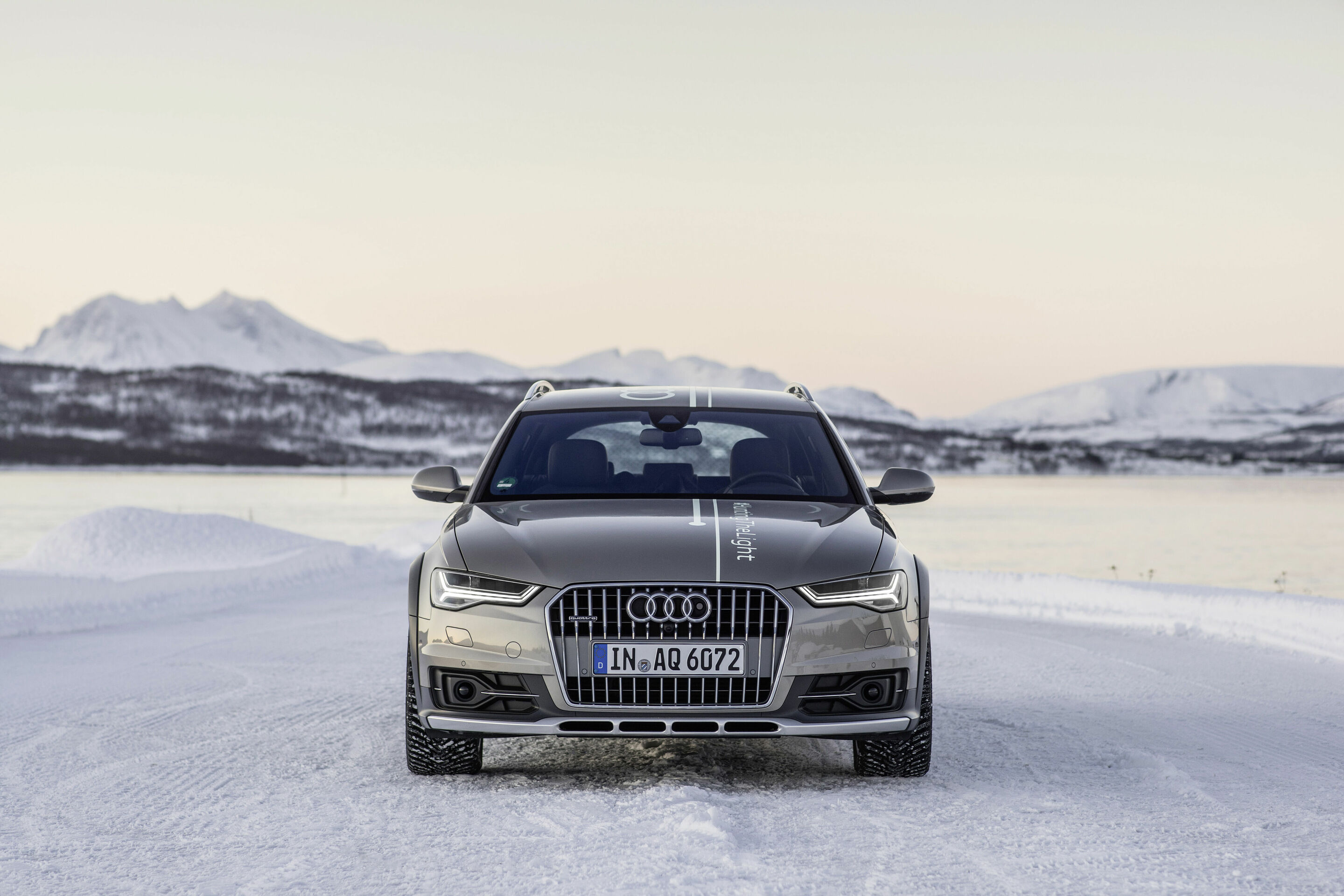 #HuntingTheLight with Matrix LED technology in the Audi A6 allroad quattro in Northern Norway.