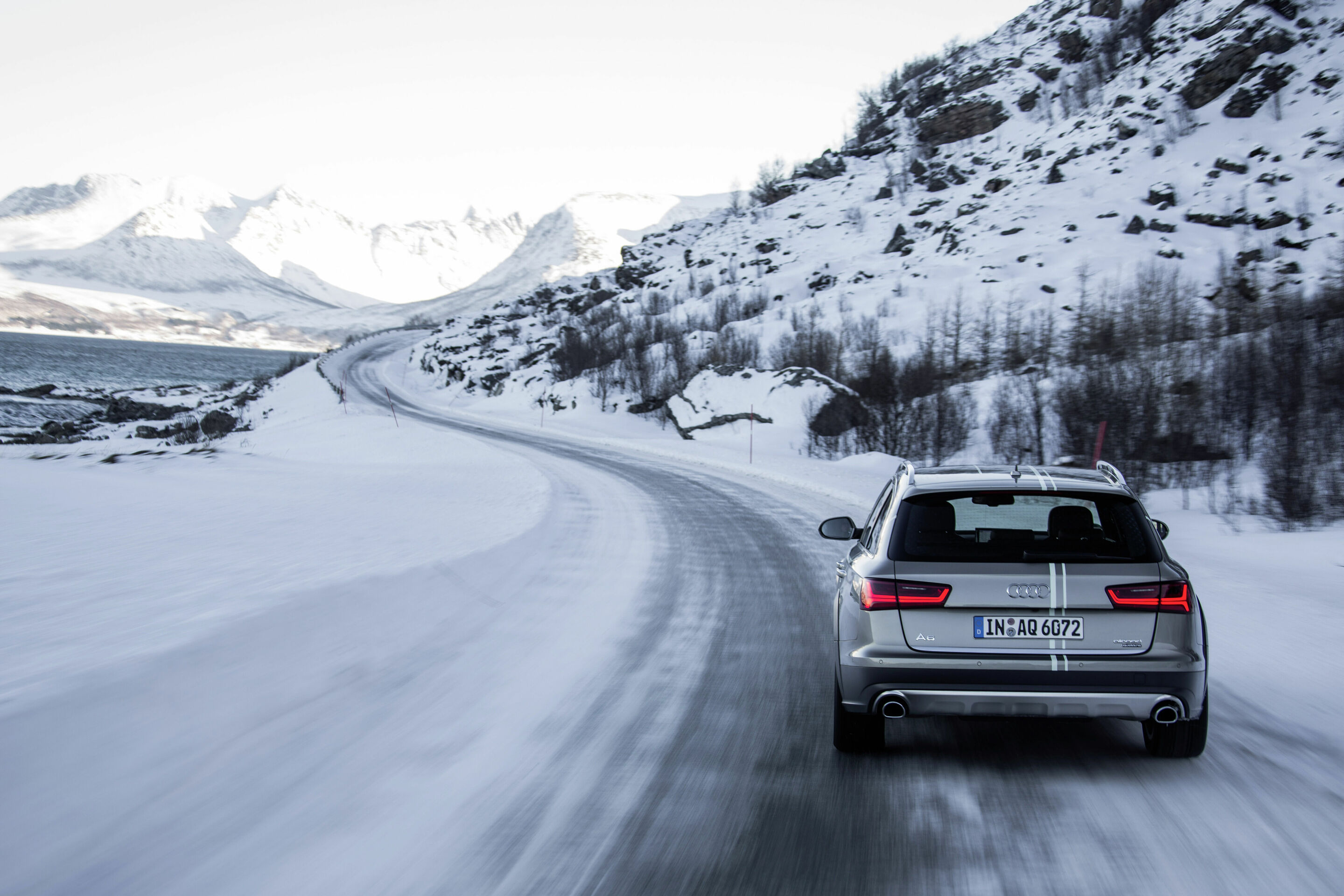 #HuntingTheLight with Matrix LED technology in the Audi A6 allroad quattro in Northern Norway.