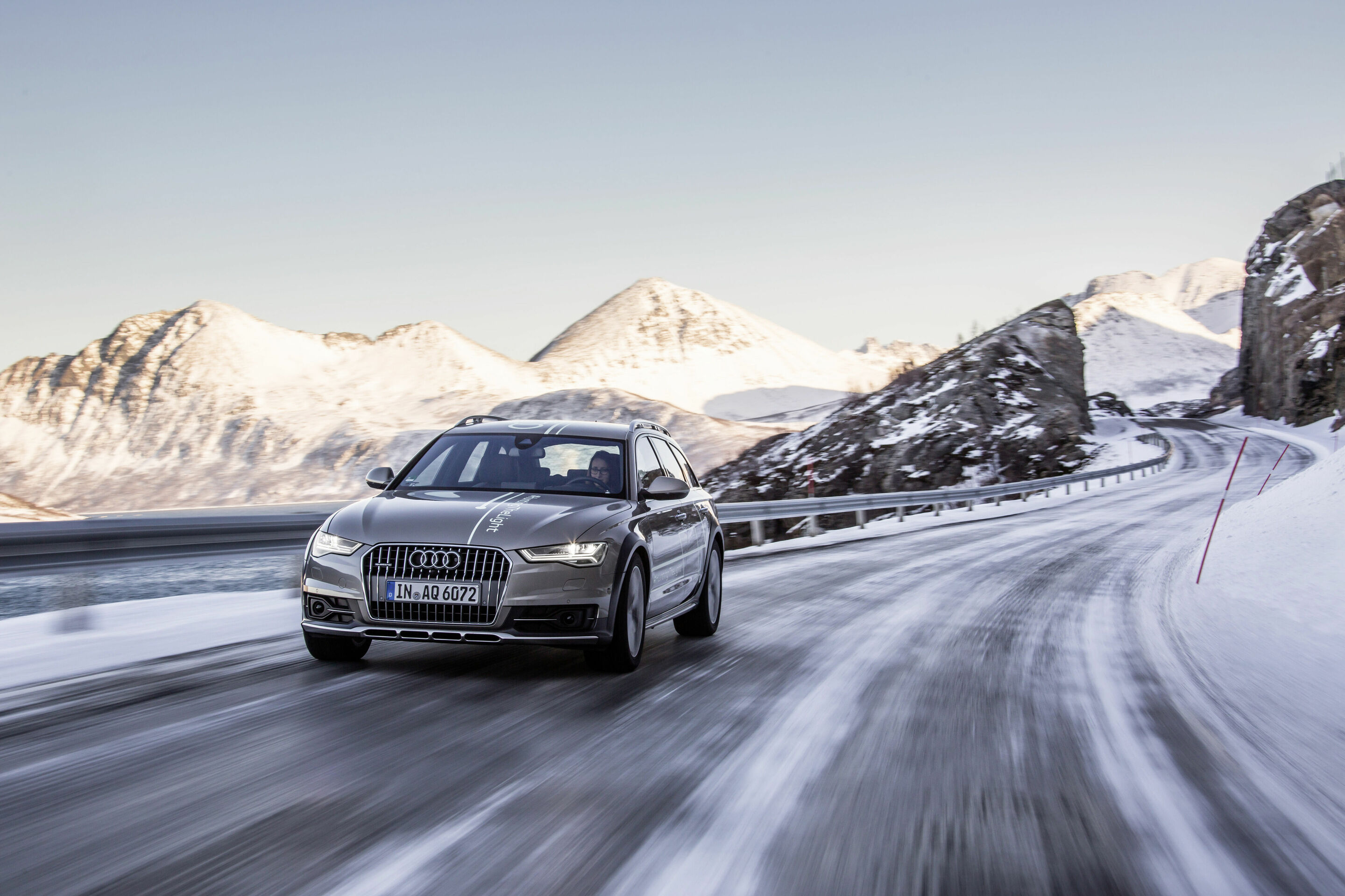 #HuntingTheLight with Matrix LED technology in the Audi A6 allroad quattro in Northern Norway.