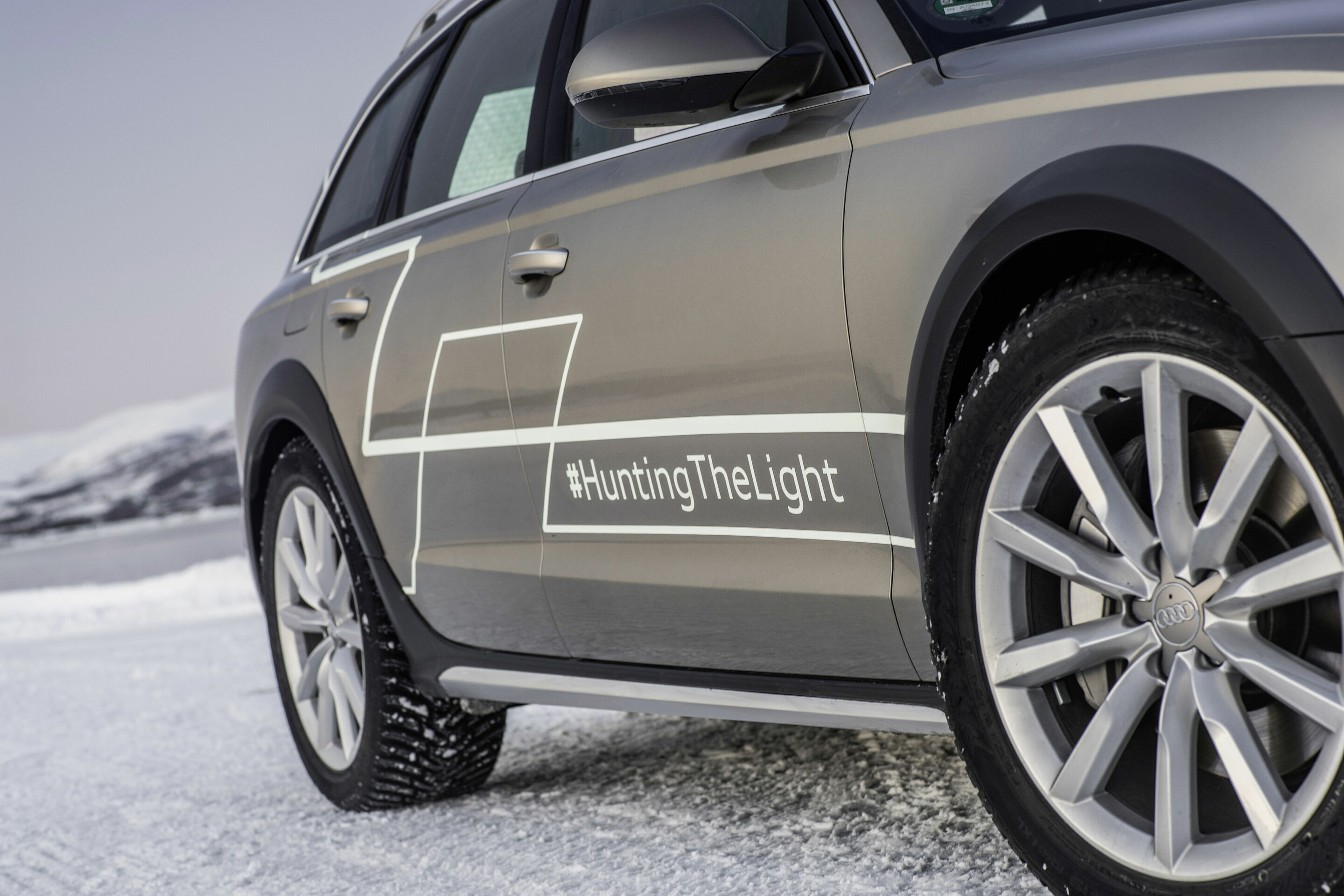 #HuntingTheLight with Matrix LED technology in the Audi A6 allroad quattro in Northern Norway.