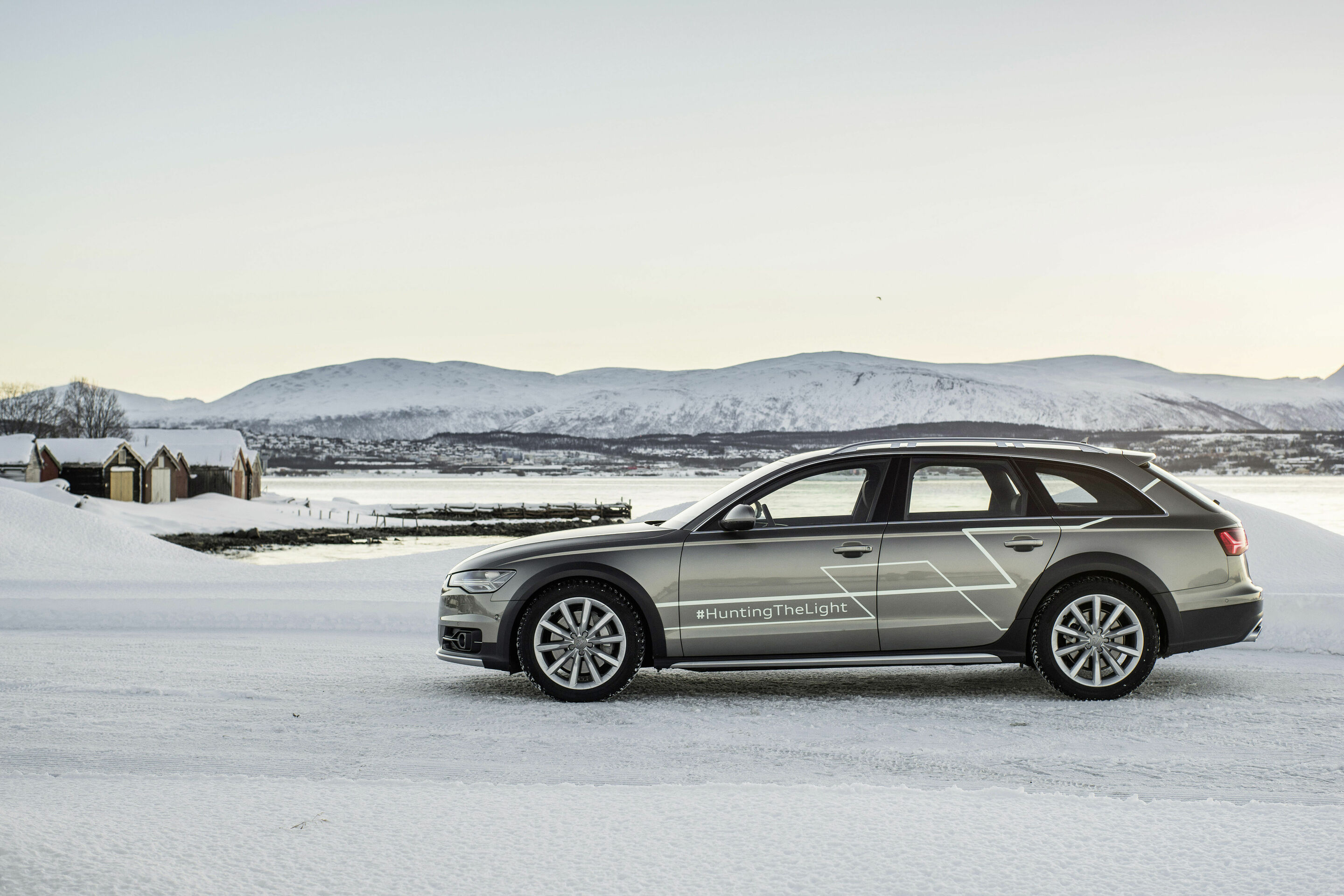 #HuntingTheLight with Matrix LED technology in the Audi A6 allroad quattro in Northern Norway.