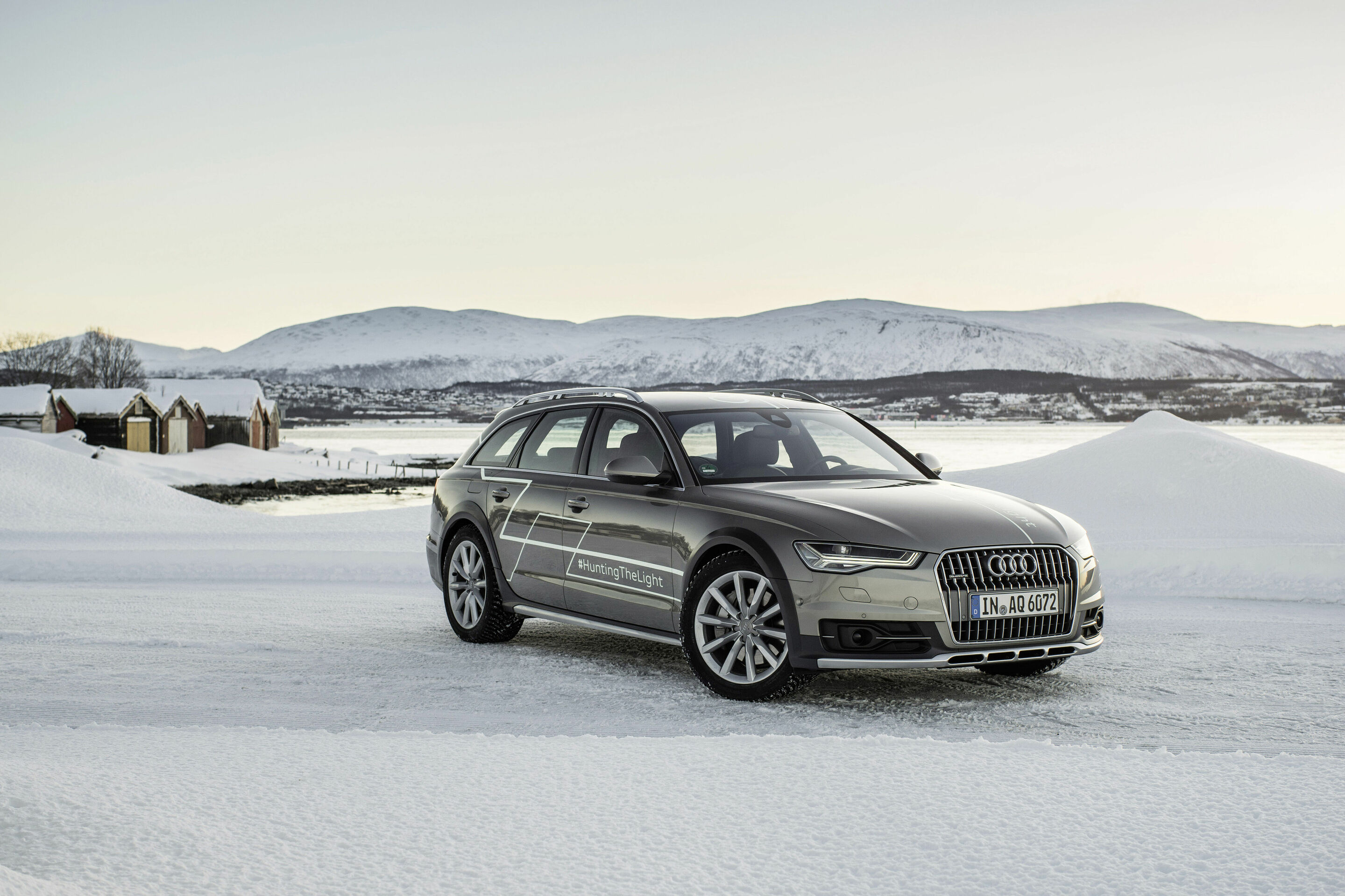 #HuntingTheLight with Matrix LED technology in the Audi A6 allroad quattro in Northern Norway.