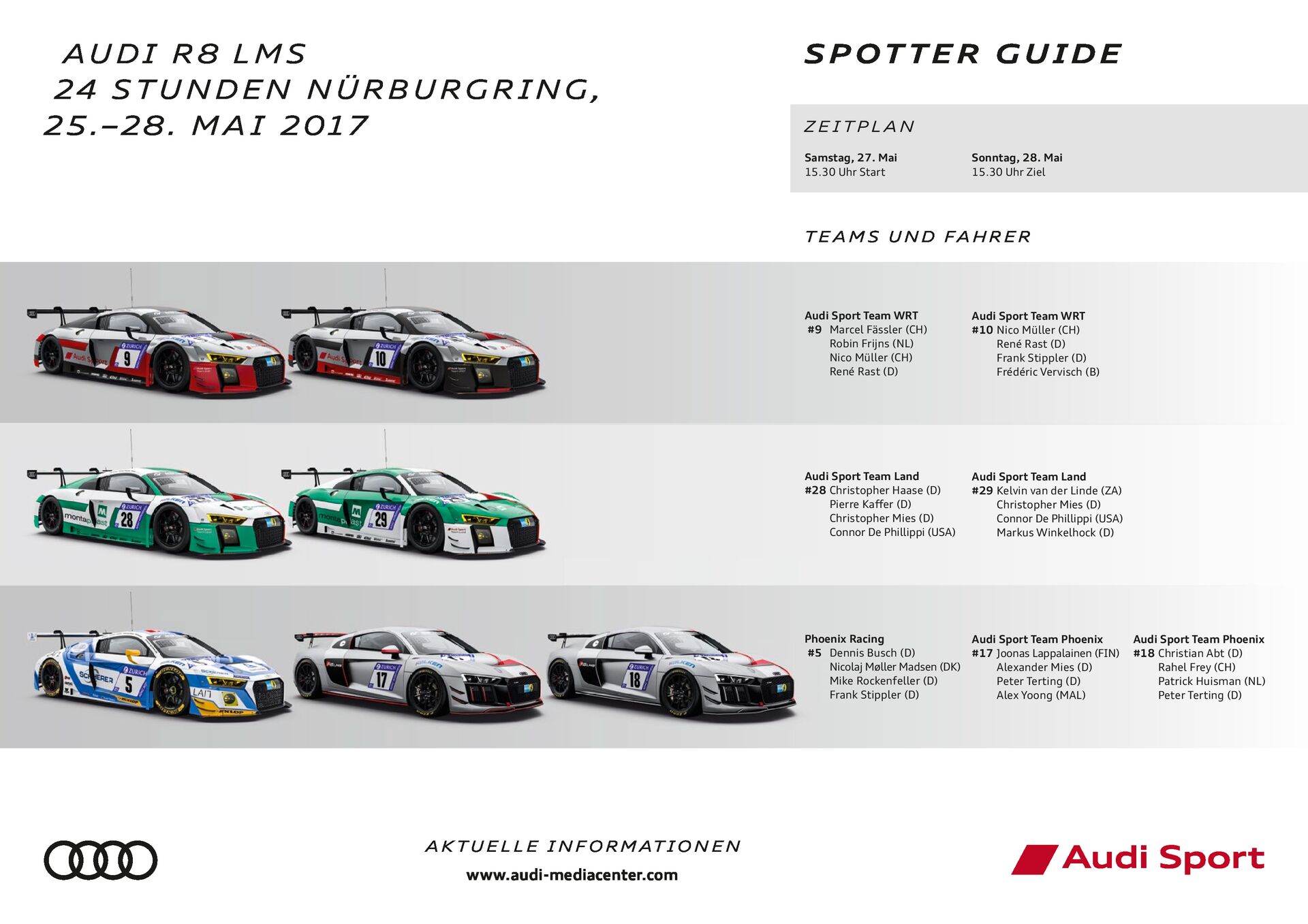 Spotter Guide 24h Nürburgring 2017