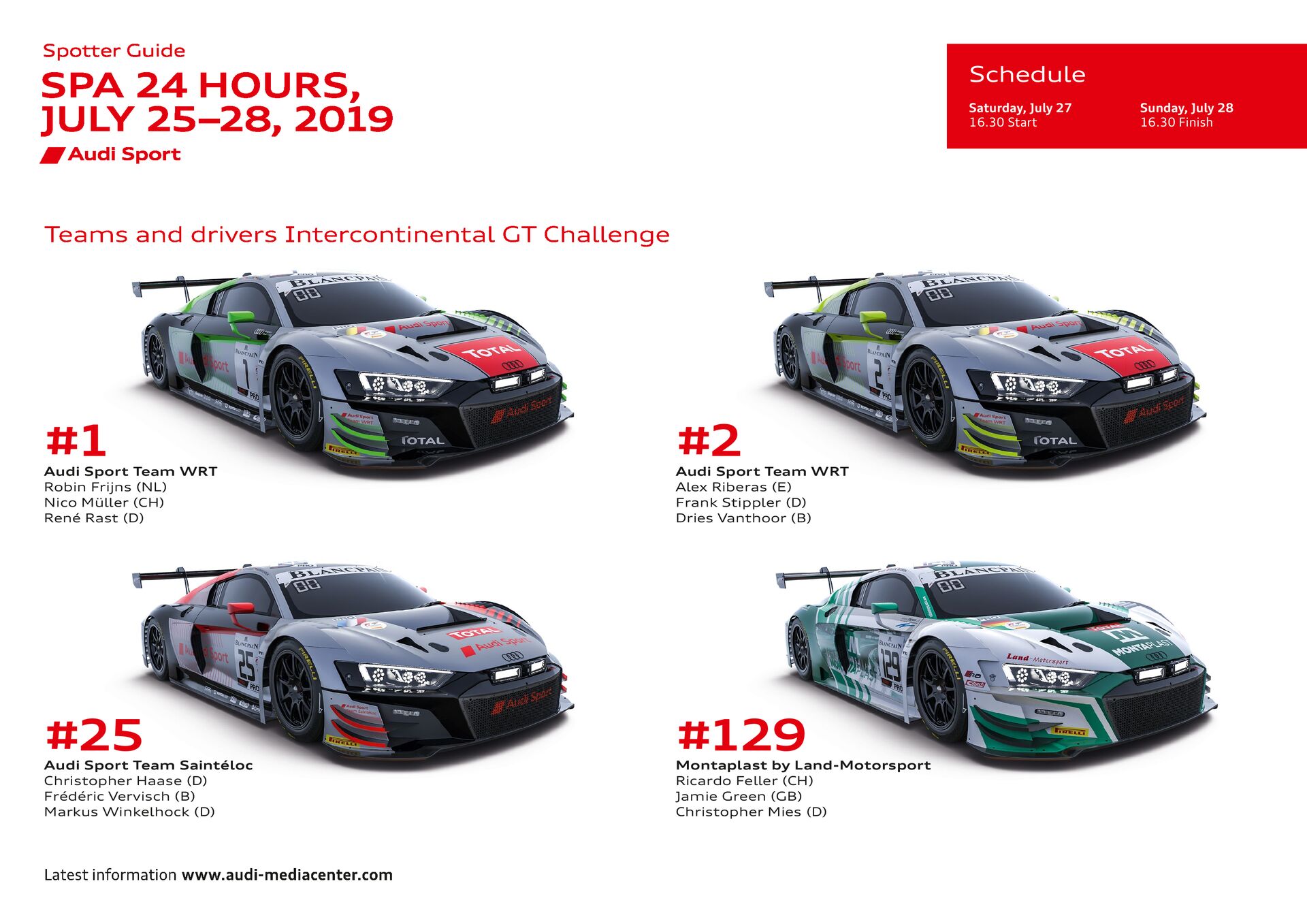 24h Spa 2019 Spotter Guide