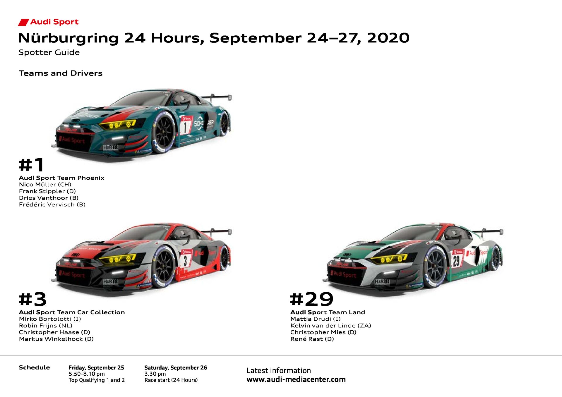 24h Nürburgring 2020 Spotter Guide