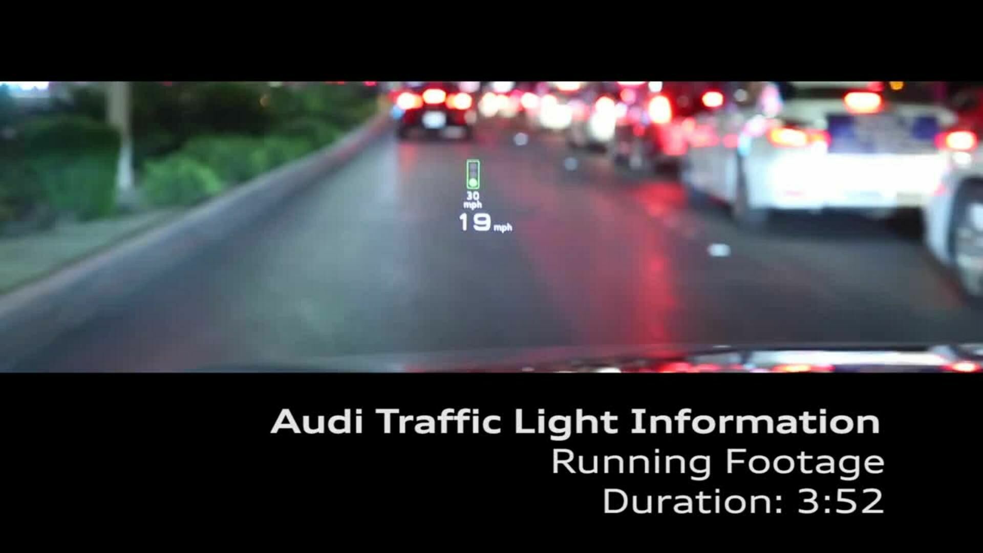 Audi networks with traffic lights in the USA - Footage