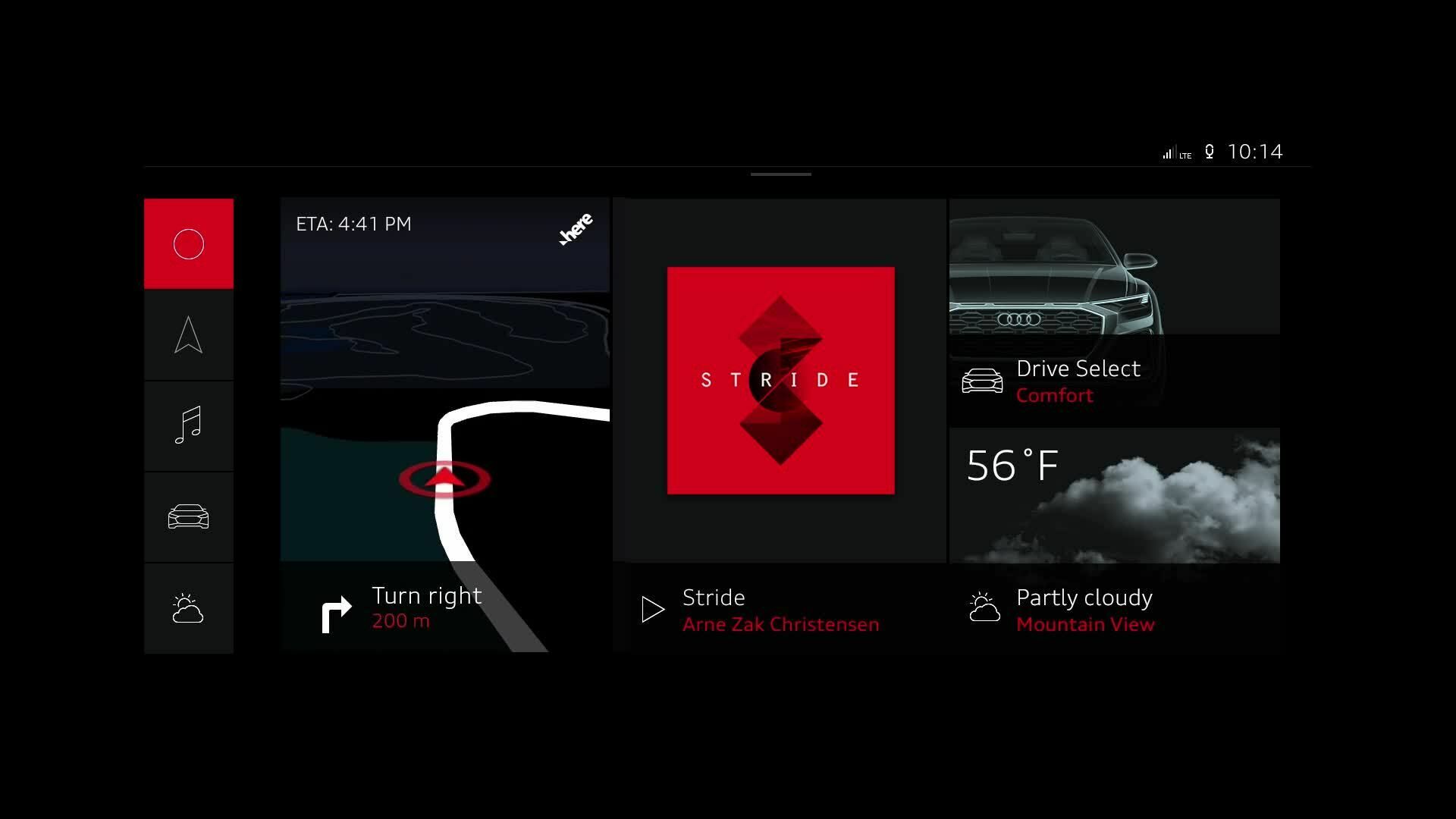 Integriertes Android-Betriebssystem im Audi Q8 sport concept
