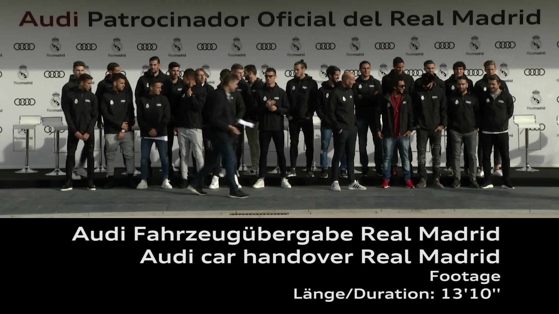 Footage Real Madrid Audi Car Handover