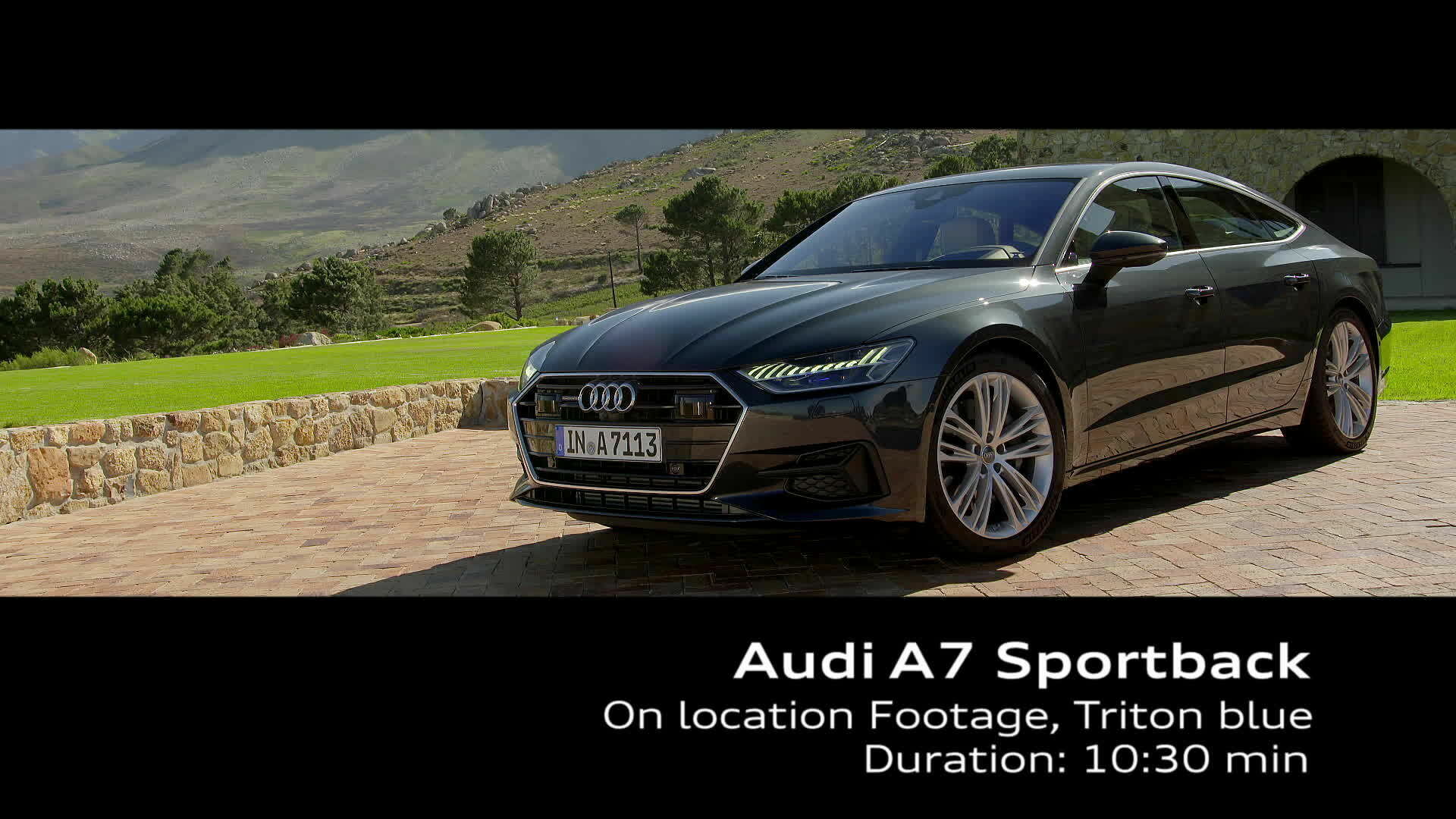 Audi A7 Sportback in Triton blue – on Location Footage Kapstadt