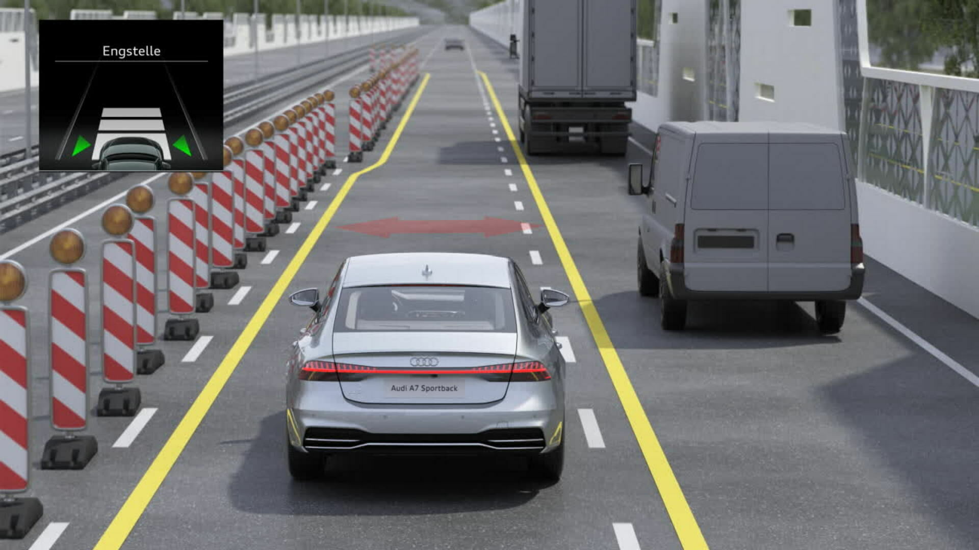 Audi A7 Animation Engstellenassistent