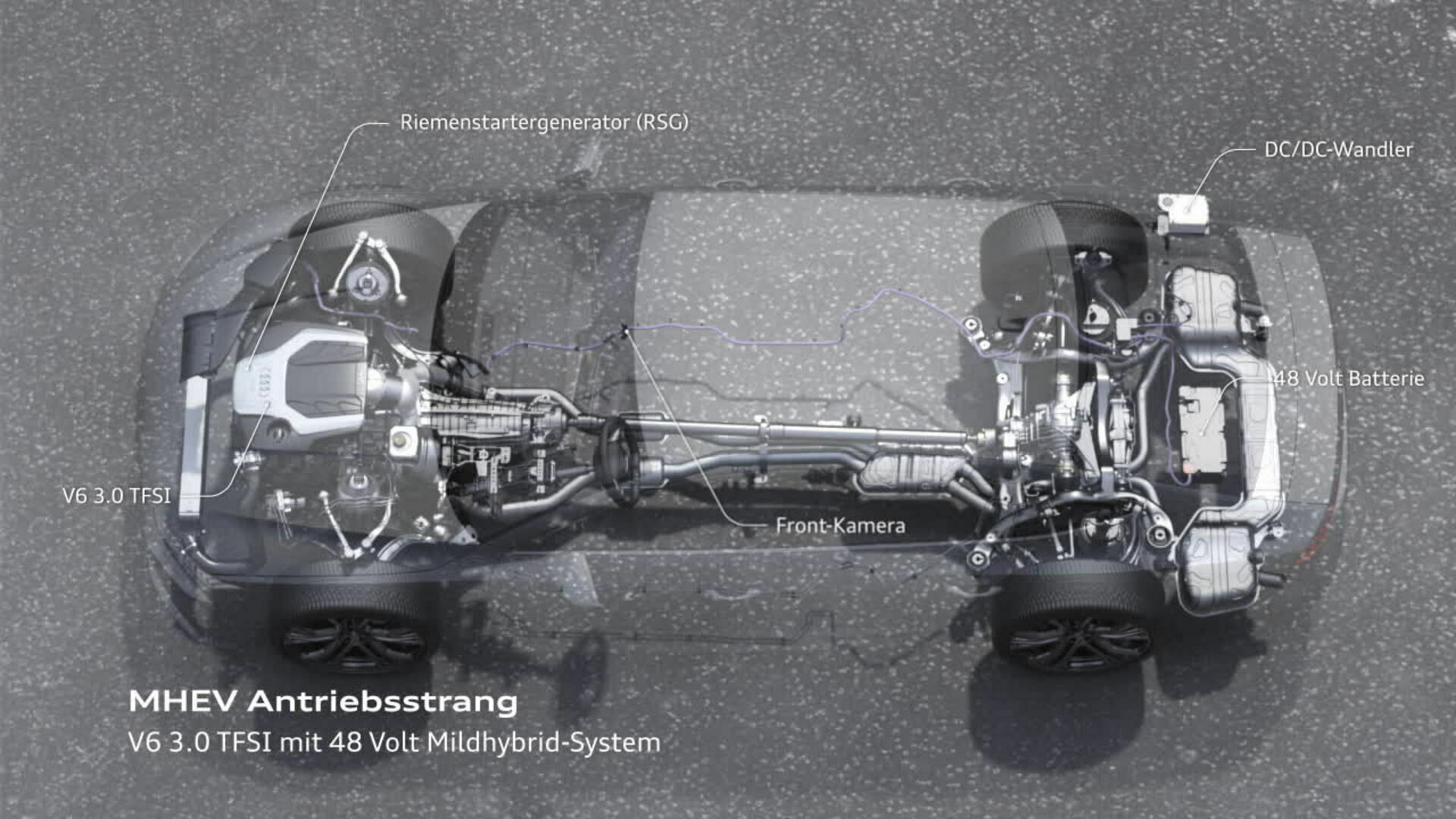 Audi A7 Animation Mildhybrid-System