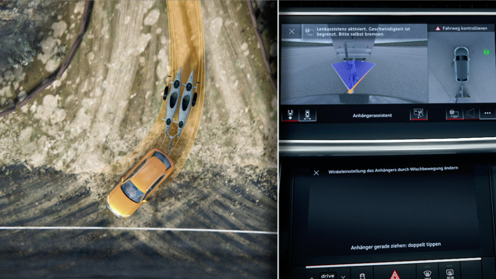 Animation Audi Q8 Trailer assist