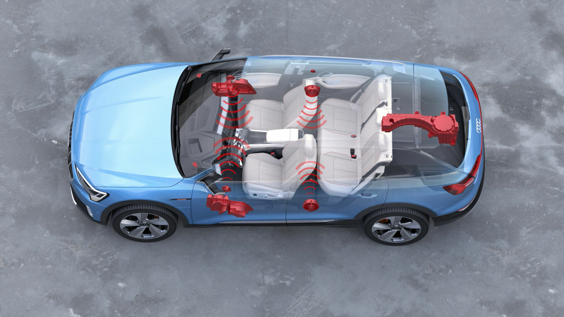 3D Sound of the Audi e-tron (animation)