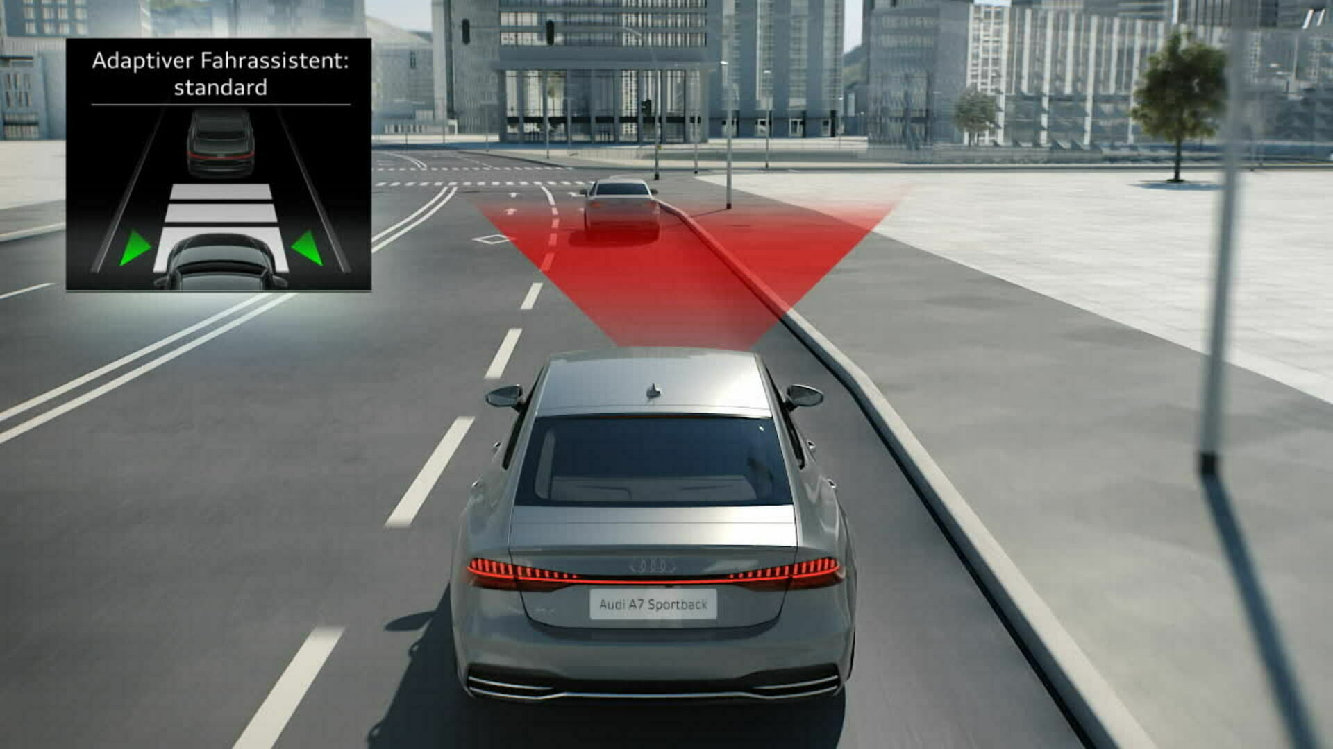 Audi A7 Animation Prädiktiver Effizienzassistent mit pACA