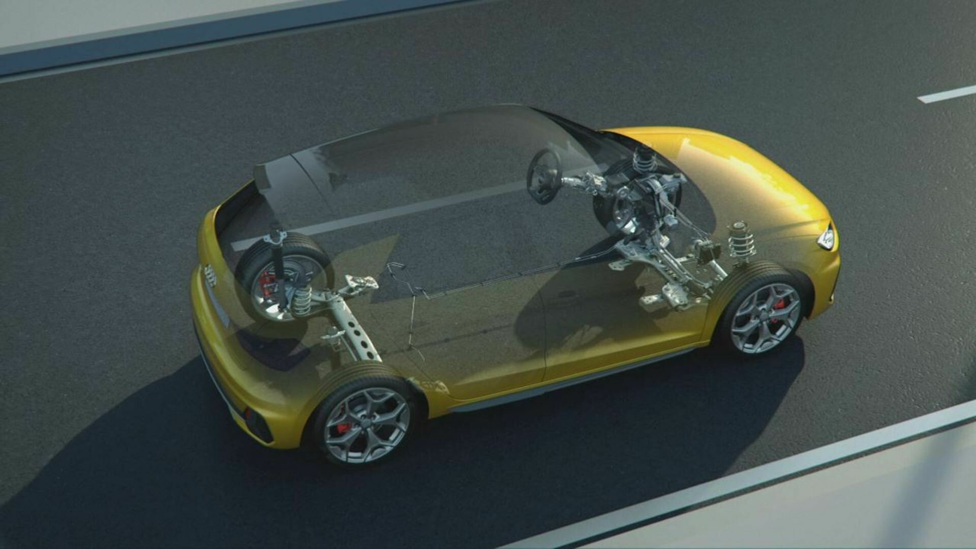 Audi A1 Sportback Fahrwerk (Animation)