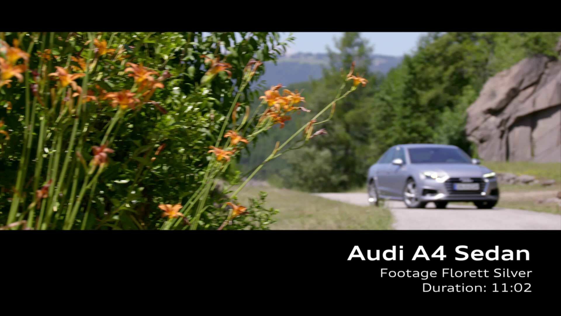 Audi A4 Limousine TFSI Florettsilber (Footage)