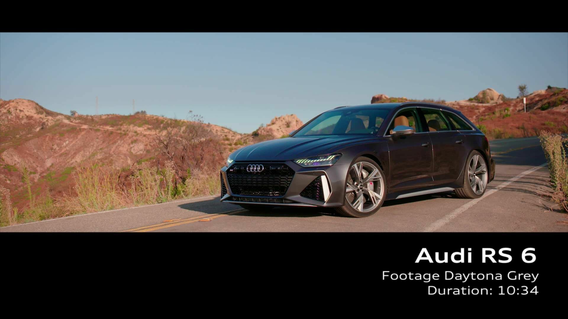 Audi RS 6 on location Daytona Grey (Footage)