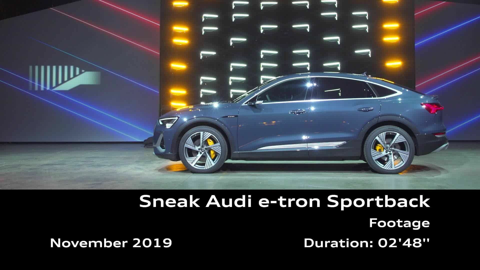 Footage: Sneak Preview of the Audi e-tron Sportback