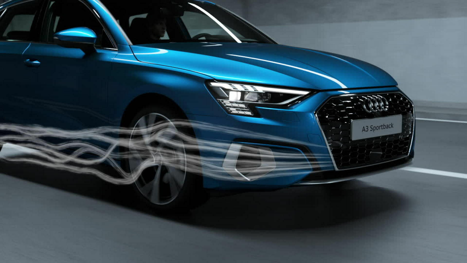 Animation: Audi A3 Sportback – Aerodynamics