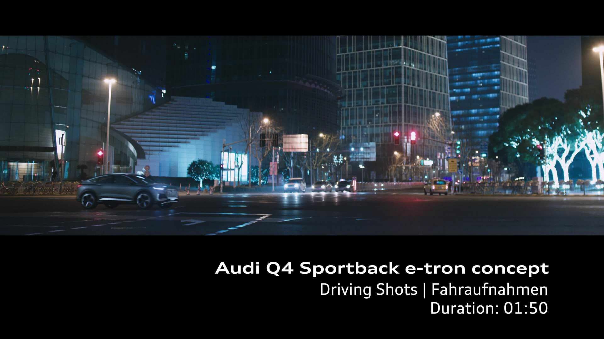 Footage: Audi Q4 Sportback e-tron driving shots