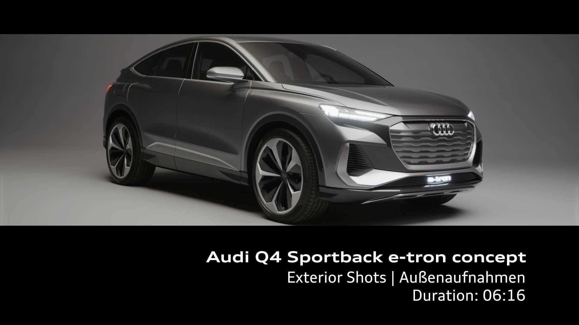 Footage: Audi Q4 Sportback e-tron concept in the studio