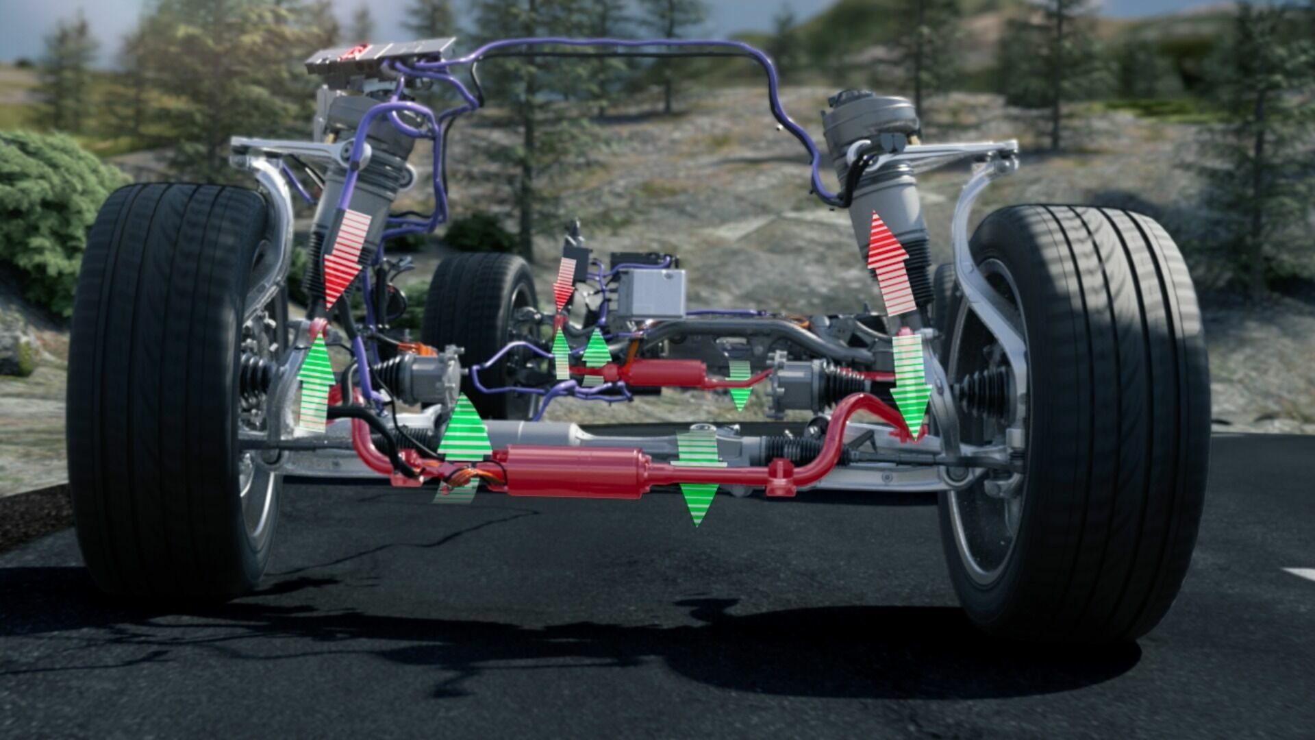 Animation: Audi SQ8 / S8 chassis components