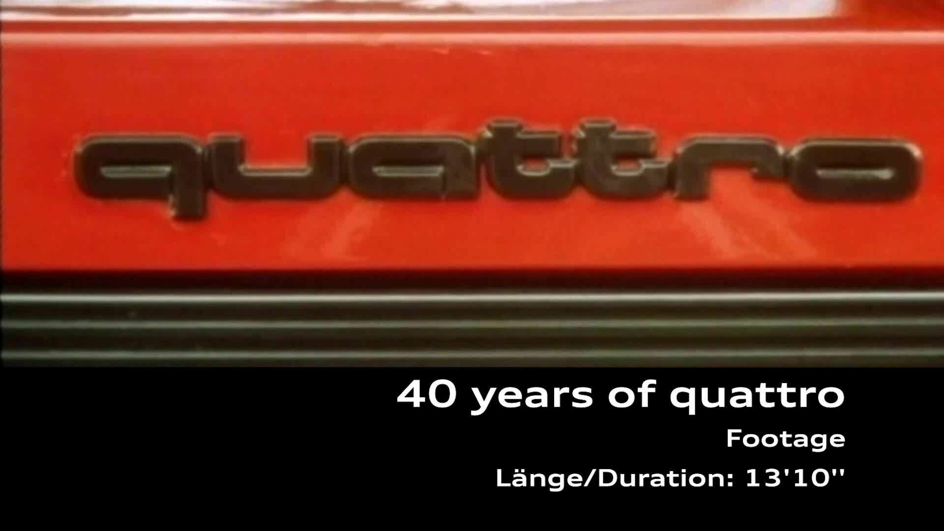 Footage: 40 years of quattro