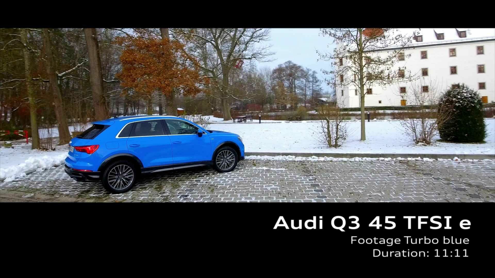 Footage: Audi Q3 TFSI e Turbo blue
