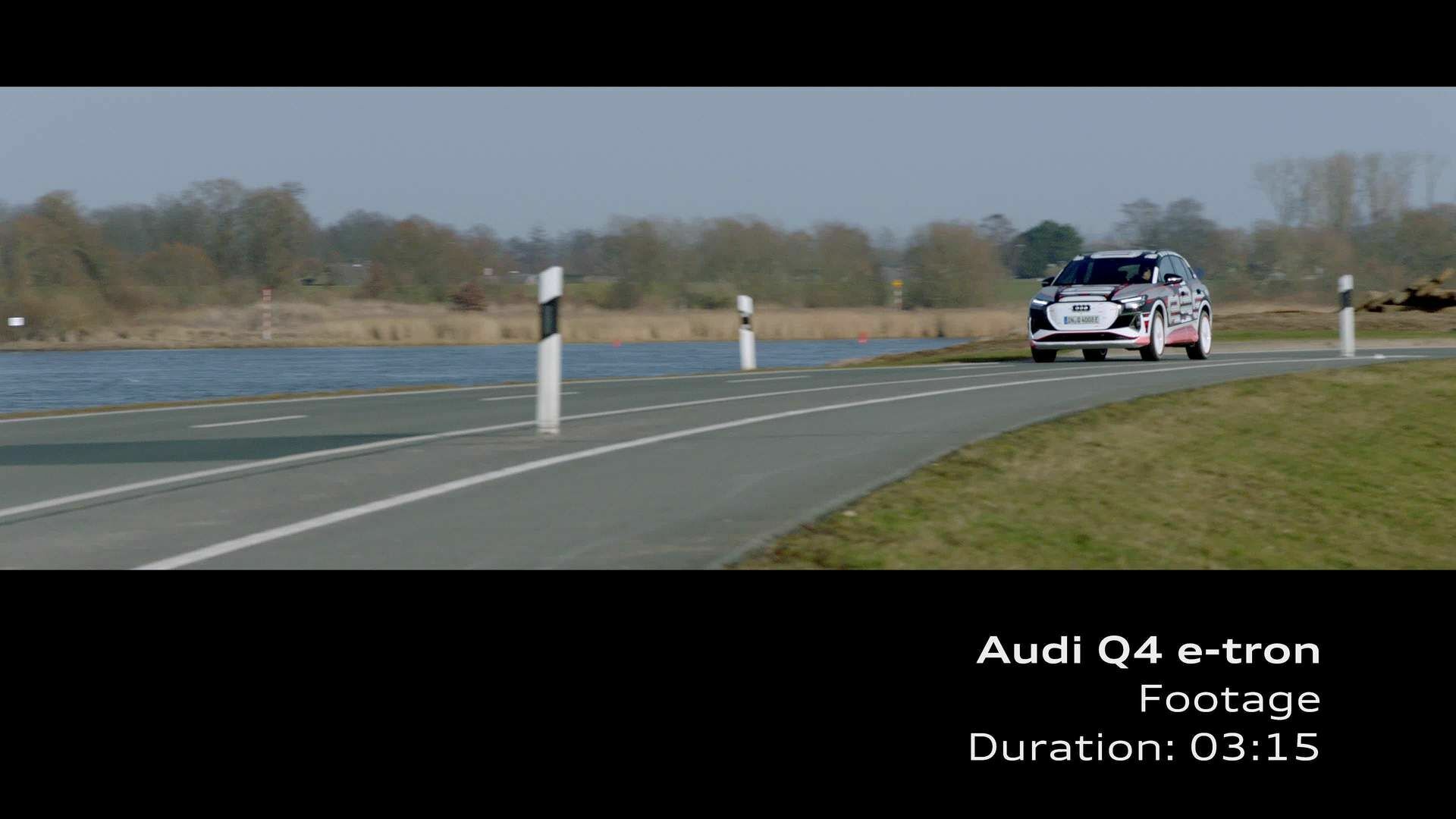 Footage: Driving scenes of the Audi Q4 e-tron