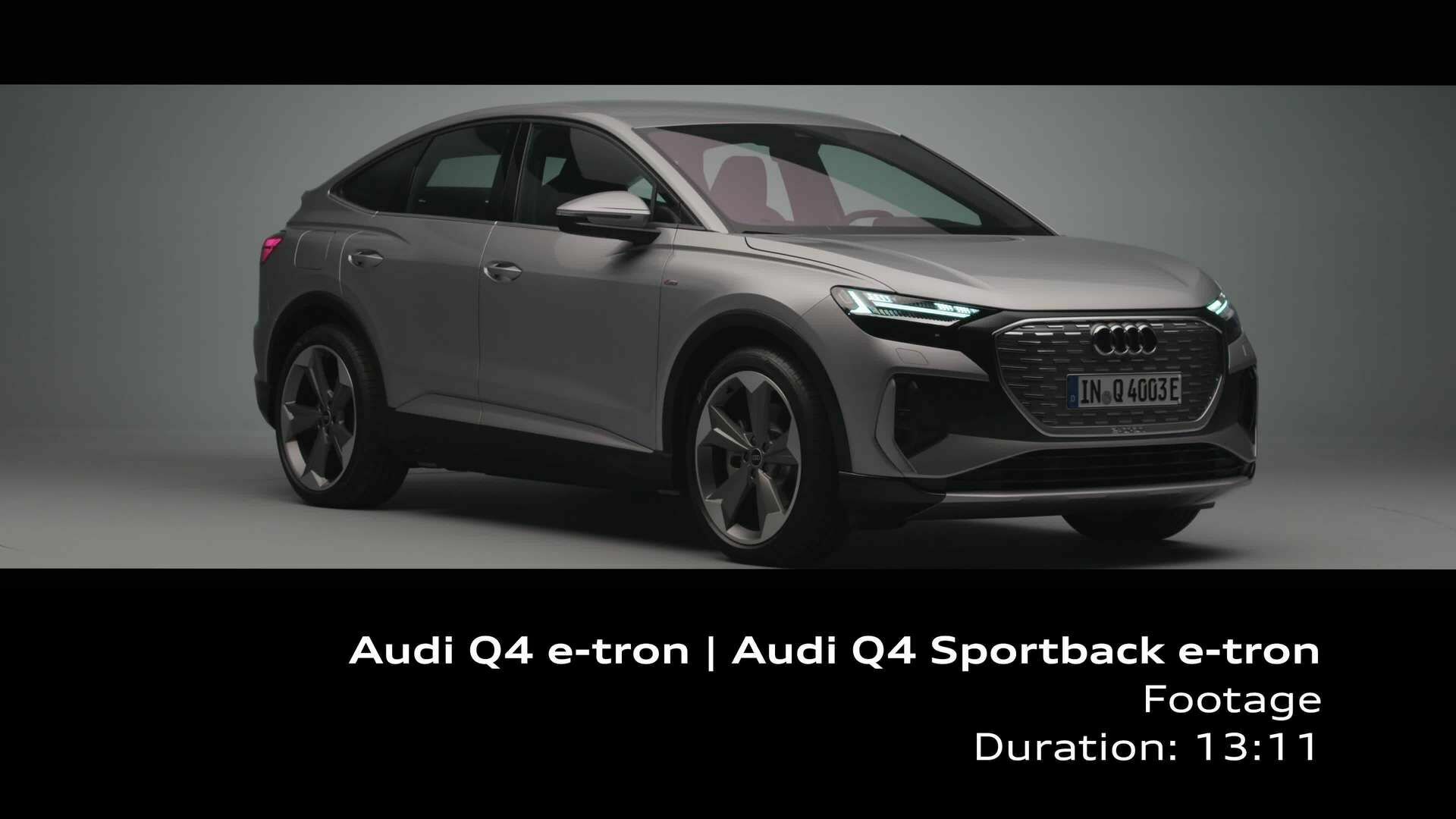 Footage: Audi Q4 e-tron and Q4 Sportback e-tron in the studio