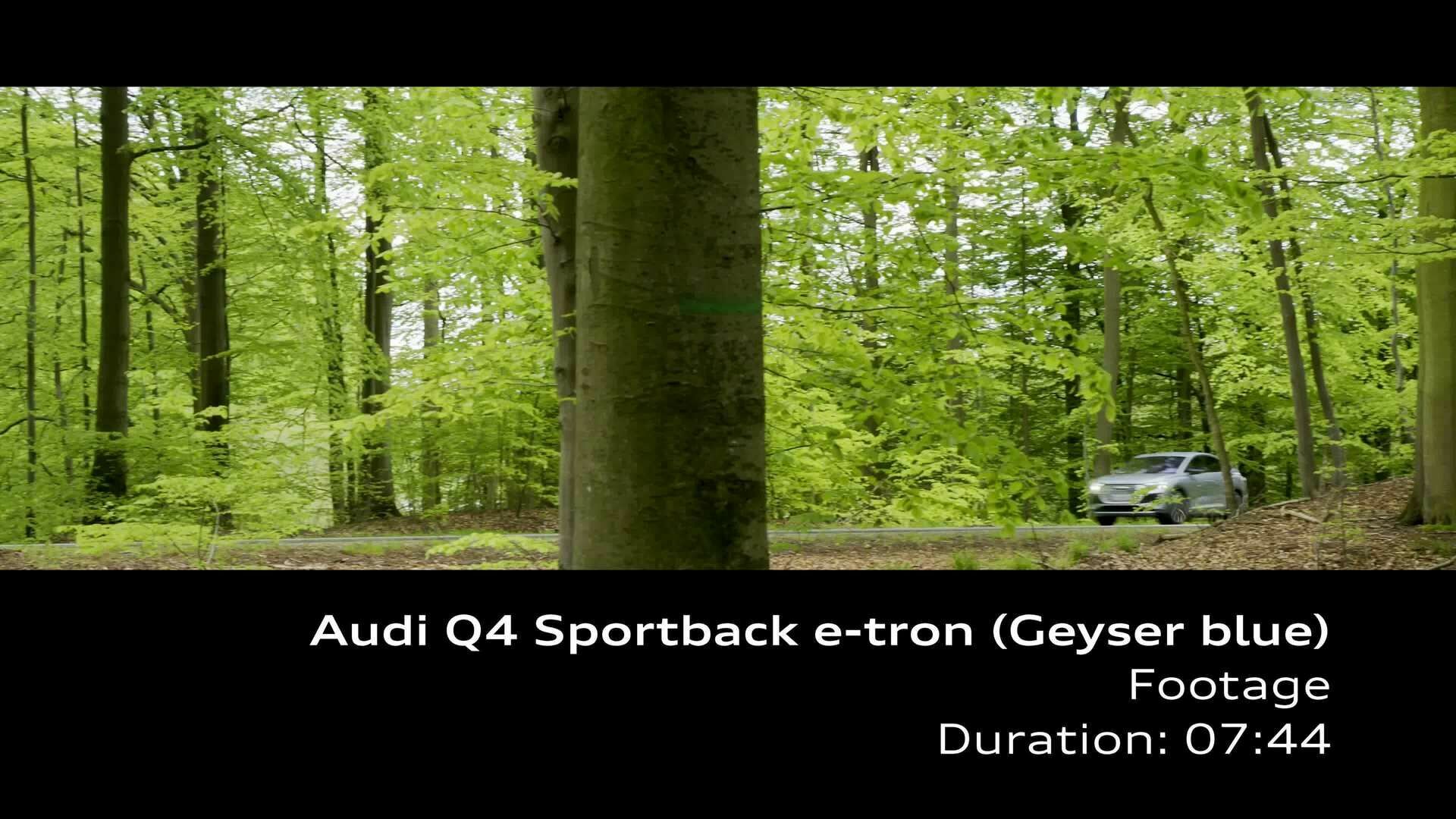 Footage: Audi Q4 Sportback e-tron – Geysirblau