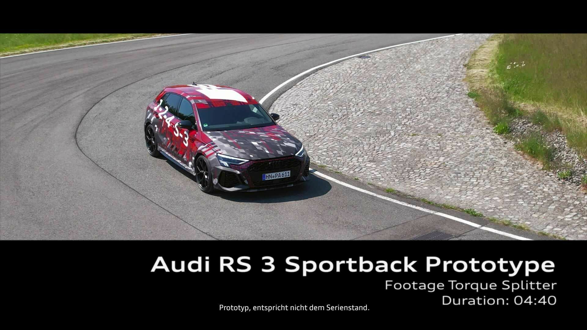 Footage Audi RS 3 Sportback Prototyp
