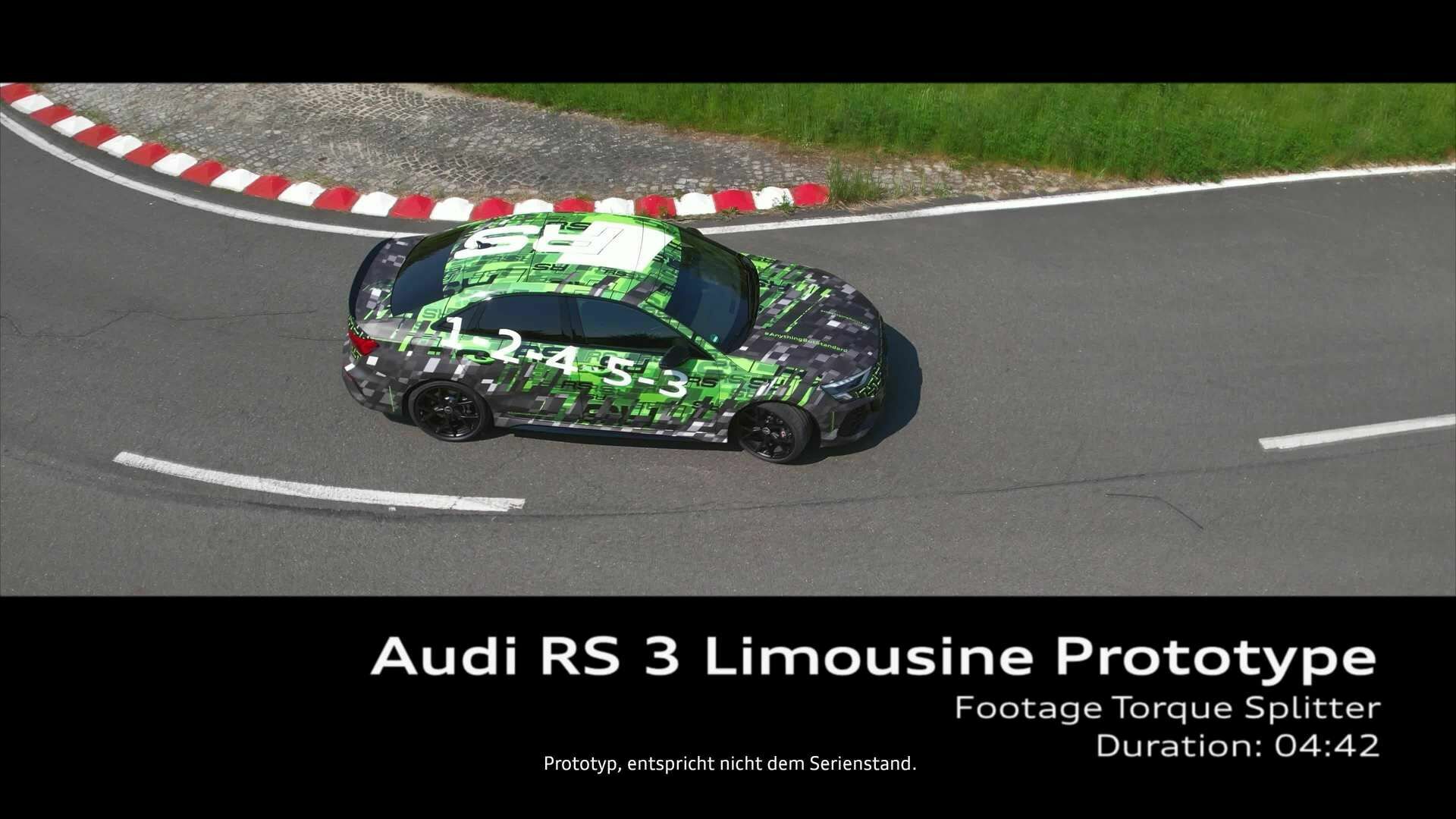 Footage Audi RS 3 Limousine Prototyp